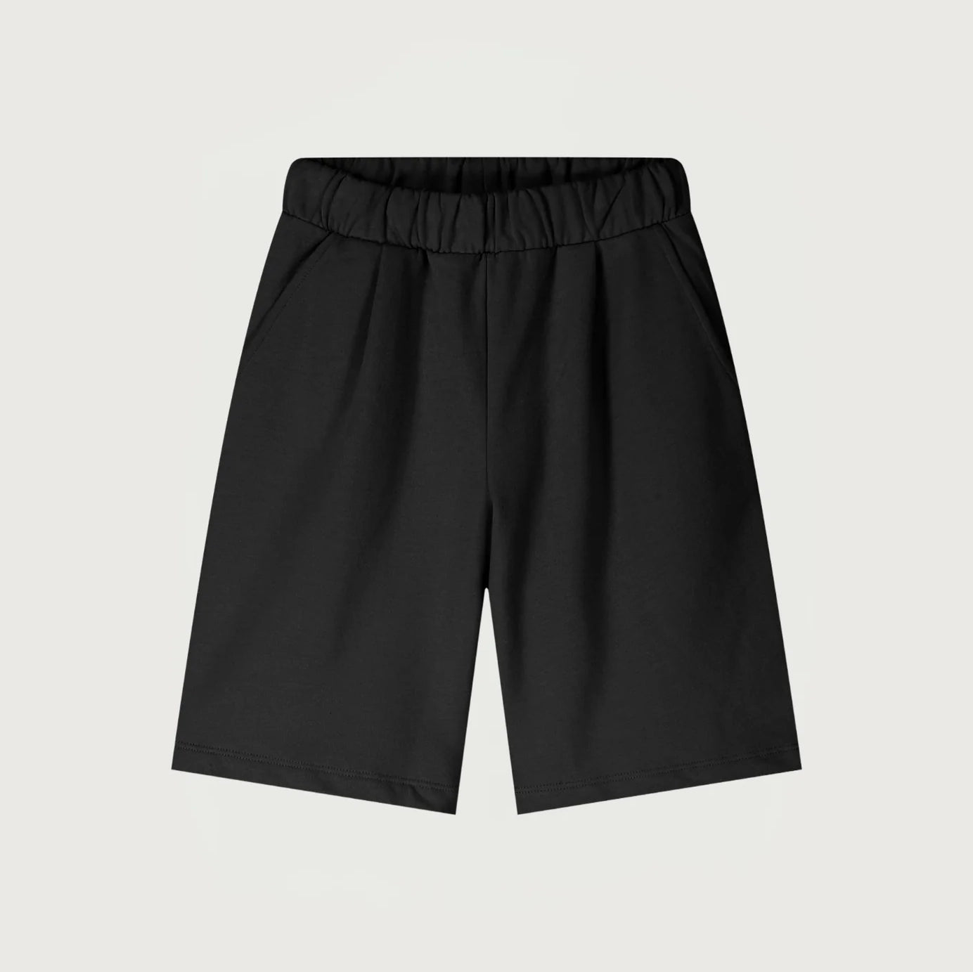 Boys & Girls Black Cotton Shorts