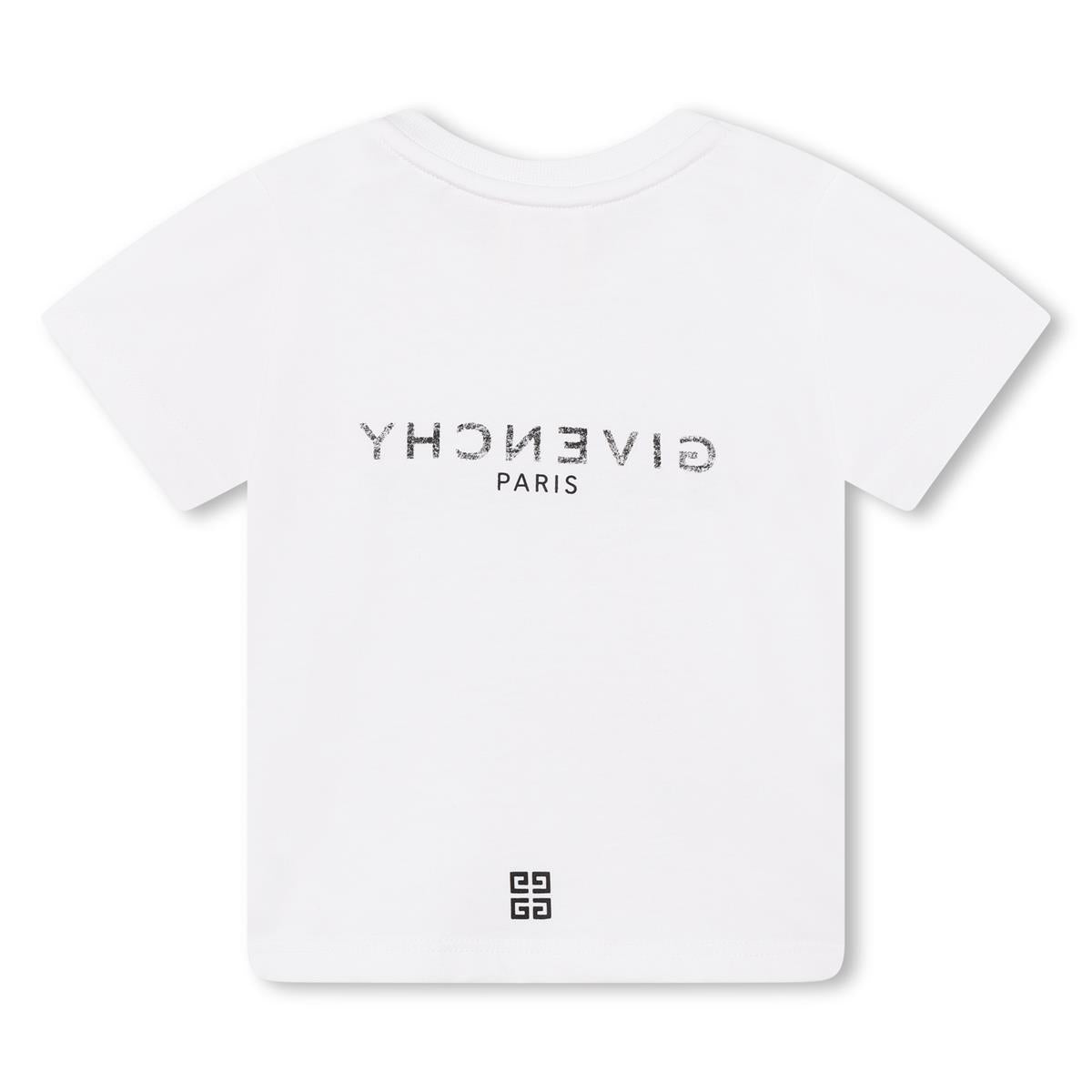 Baby Boys White Logo Cotton T-Shirt