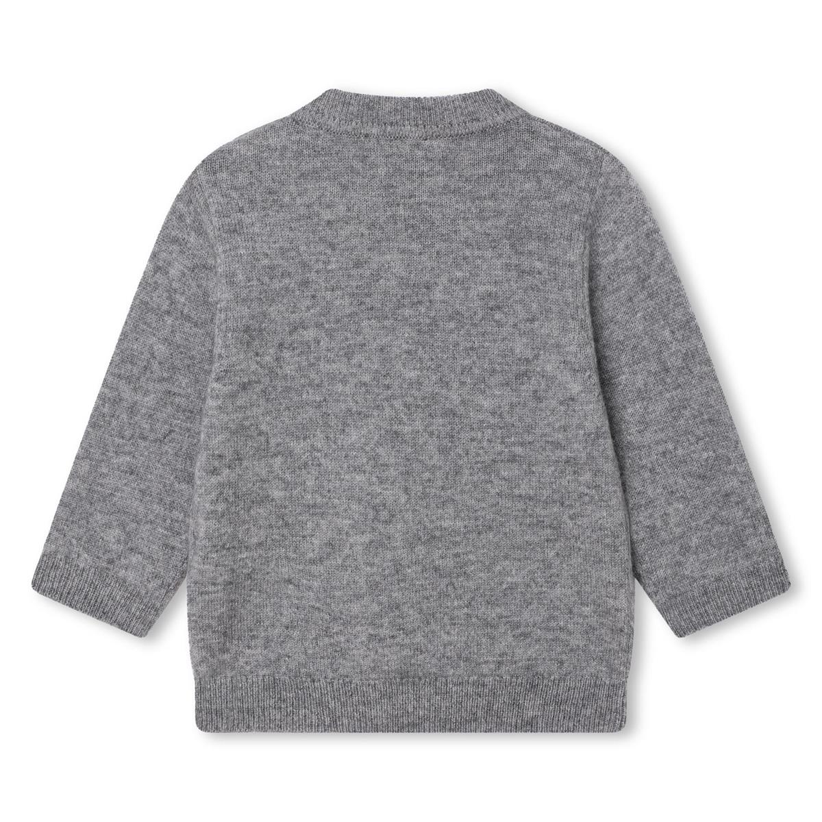 Baby Boys Grey Logo Wool Sweater