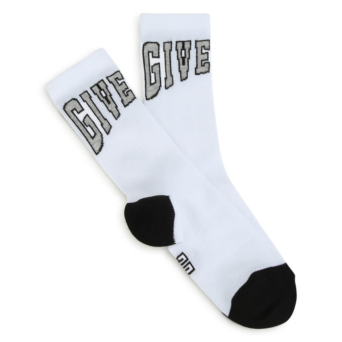 Boys White Logo Cotton Socks