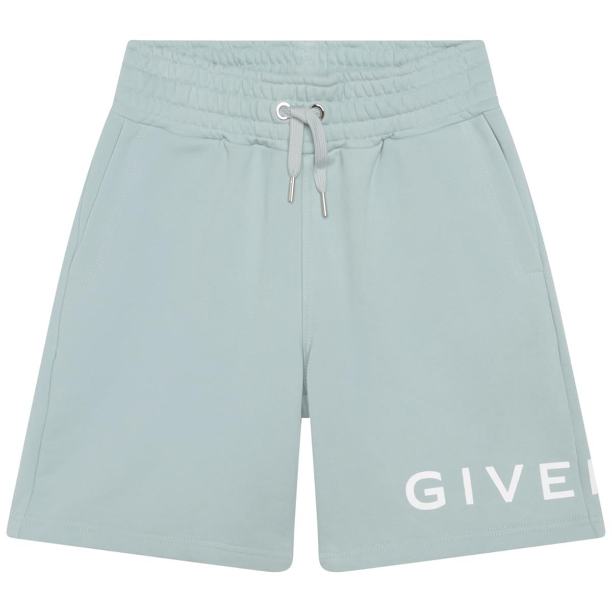 Boys Green Logo Shorts