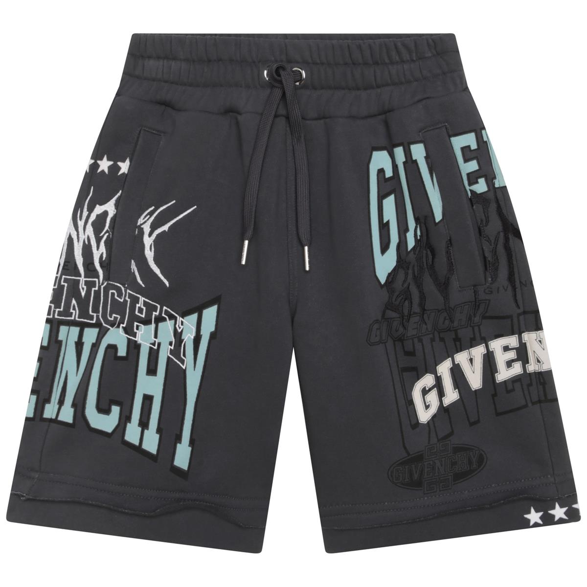 Boys Dark Grey Logo Shorts