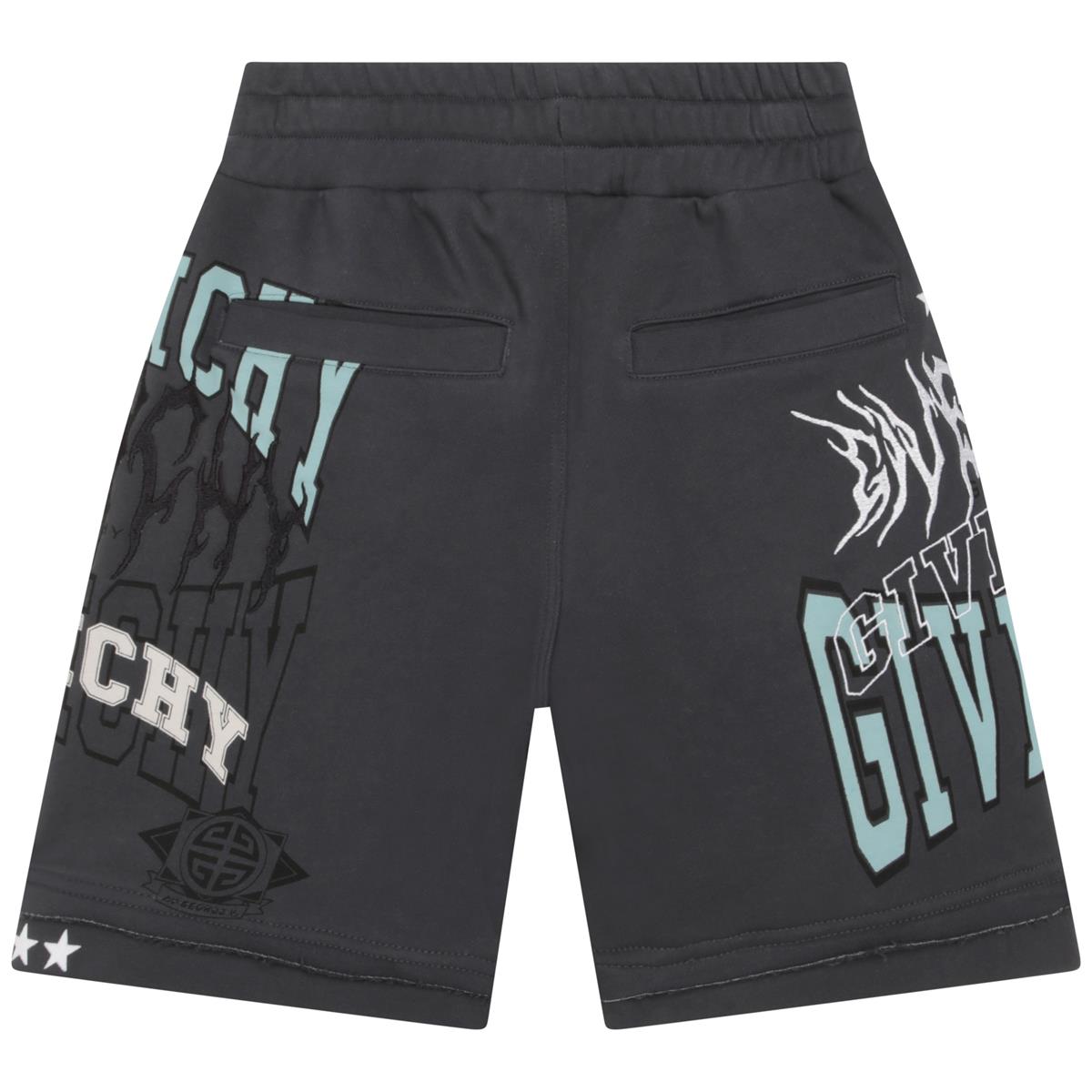 Boys Dark Grey Logo Shorts