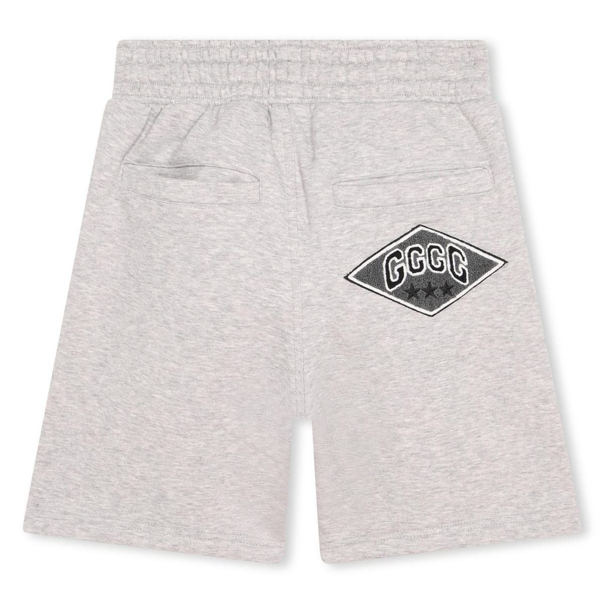 Boys Grey Logo Cotton Shorts
