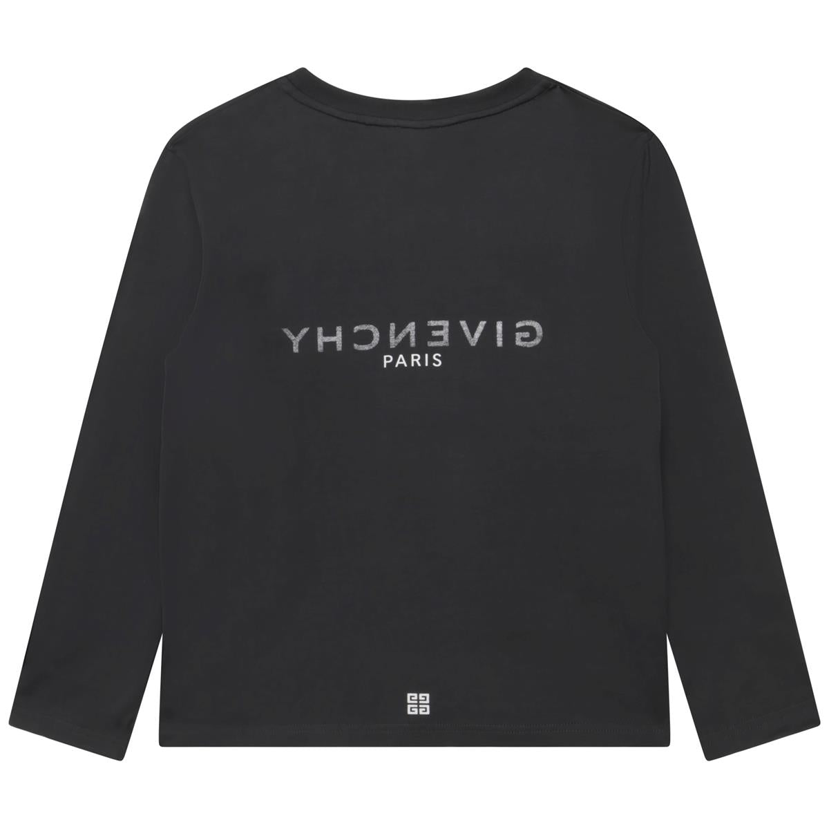 Boys Dark Grey Logo Cotton T-Shirt