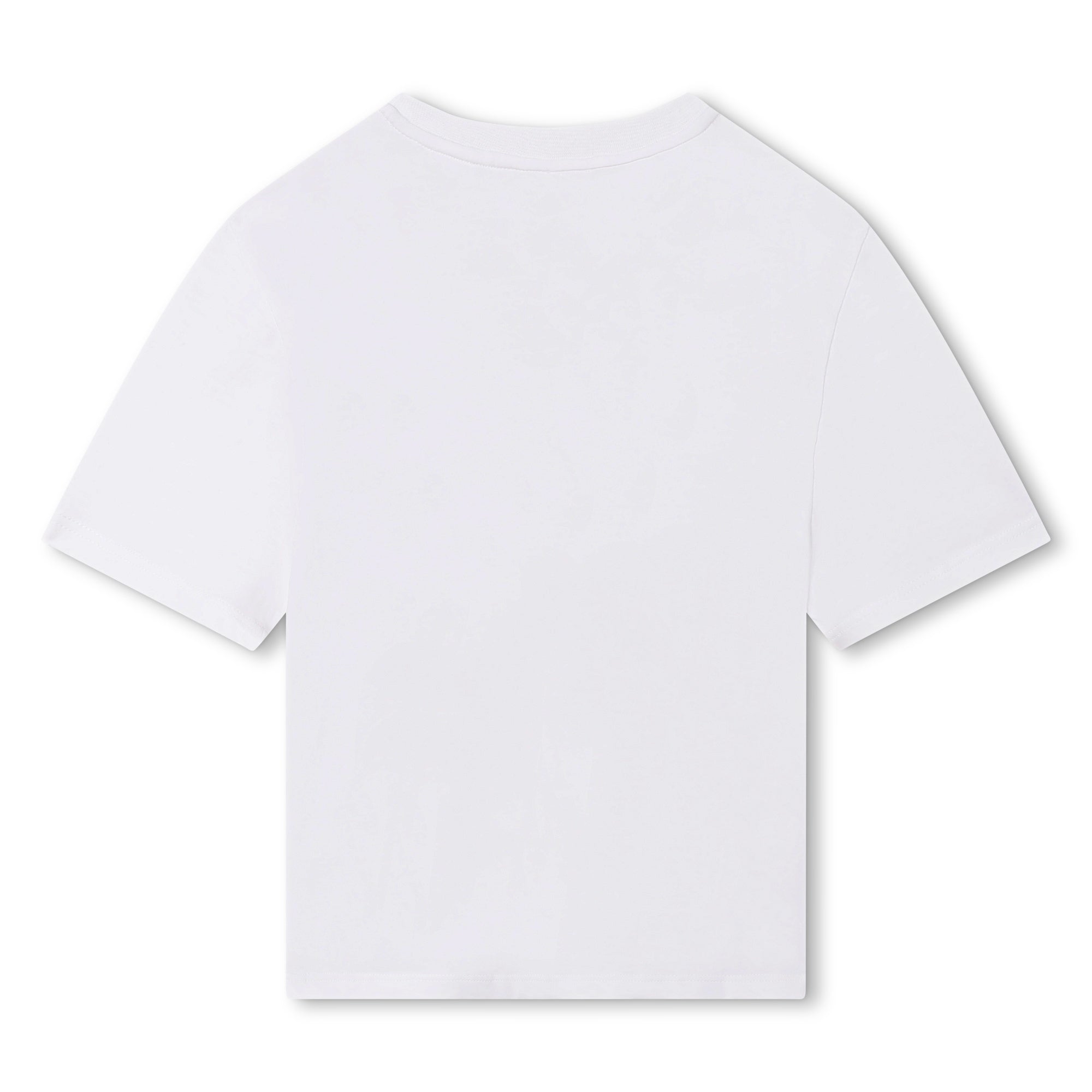 Boys White Logo Cotton T-Shirt