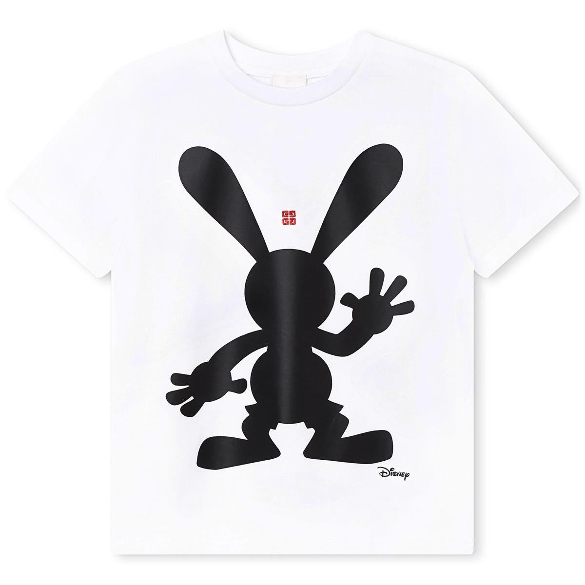 Boys White Printed Cotton T-Shirt