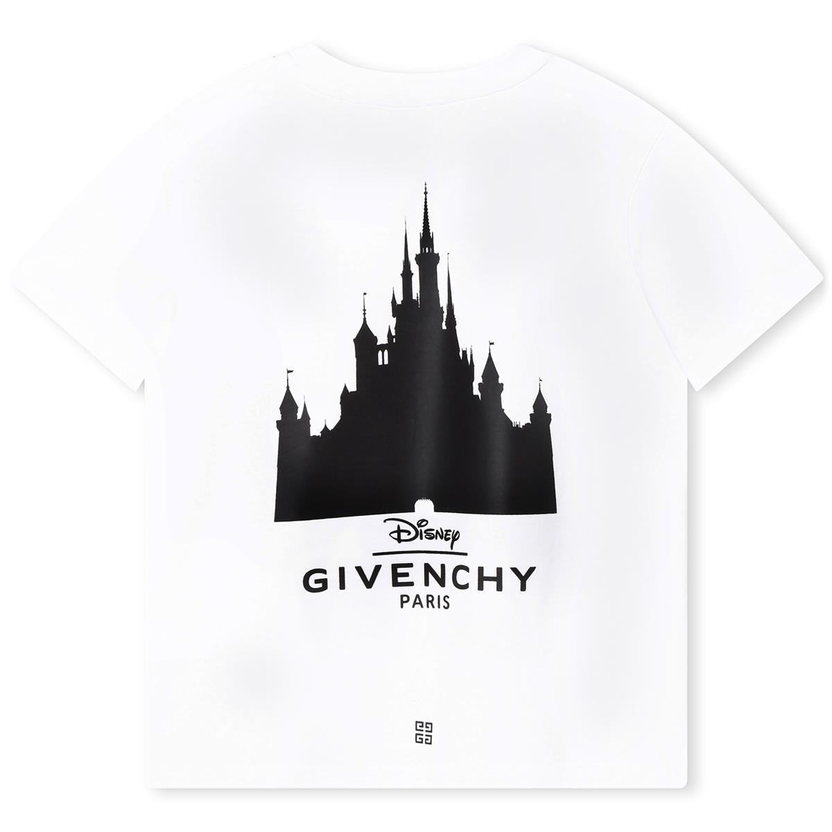 Boys White Printed Cotton T-Shirt