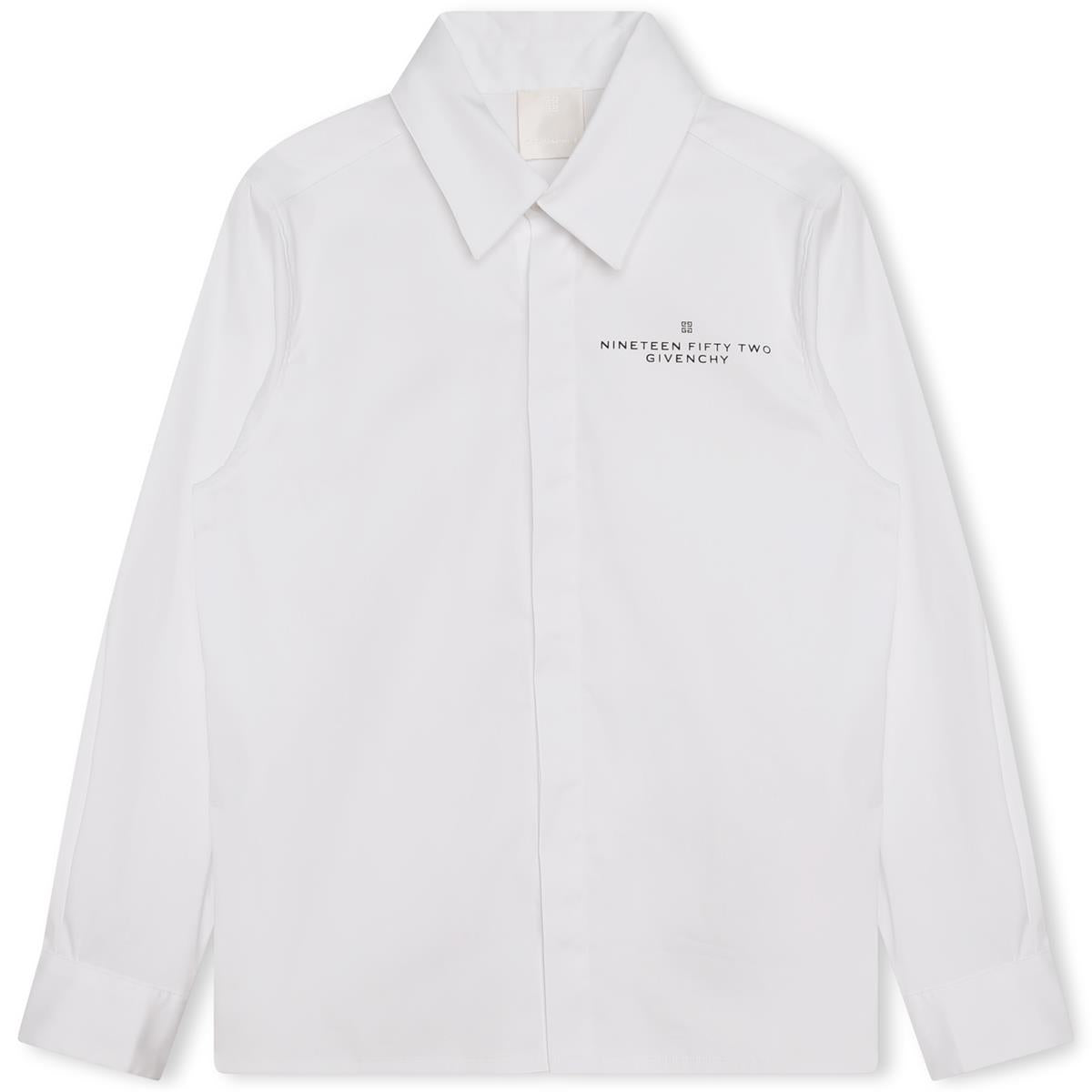 Boys White Cotton Shirt