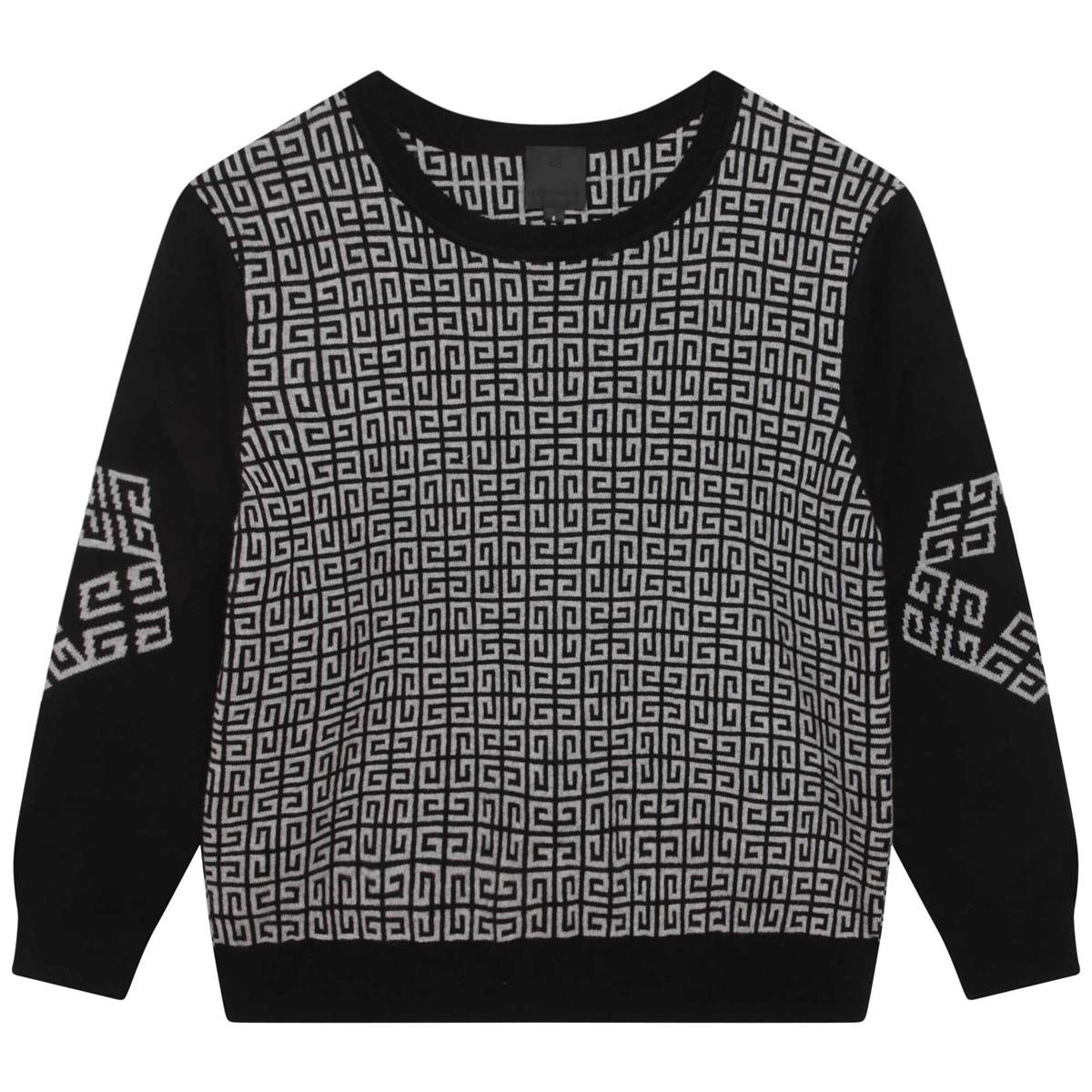 Boys Black Logo Sweater