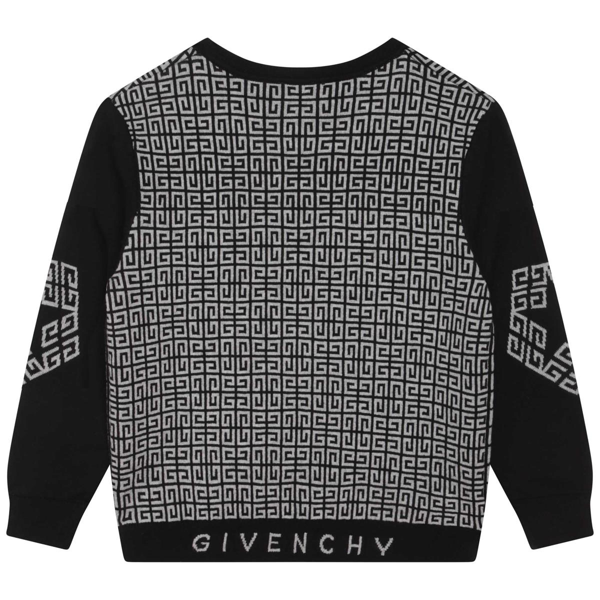 Boys Black Logo Sweater
