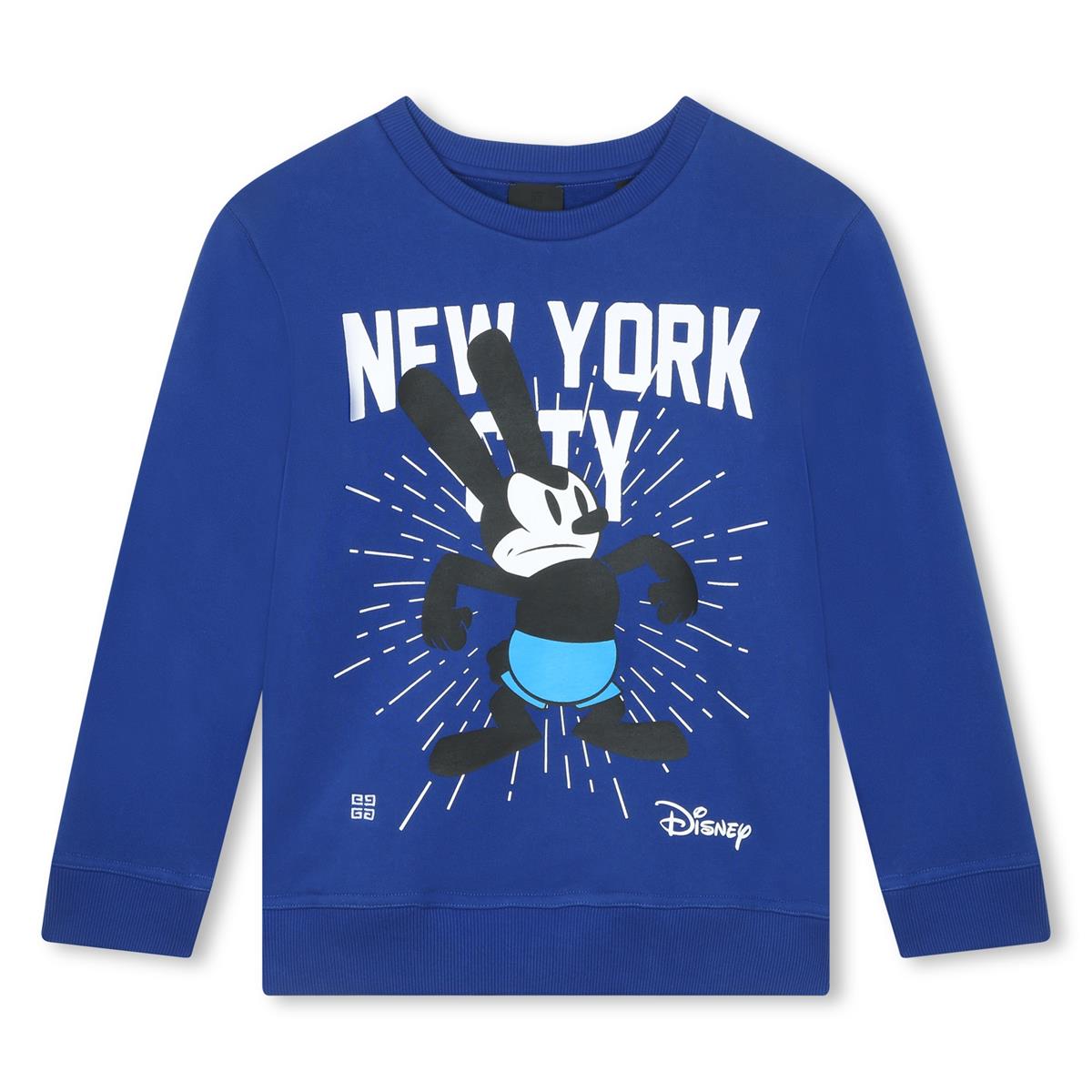 Boys Blue Printed Sweatshirt
