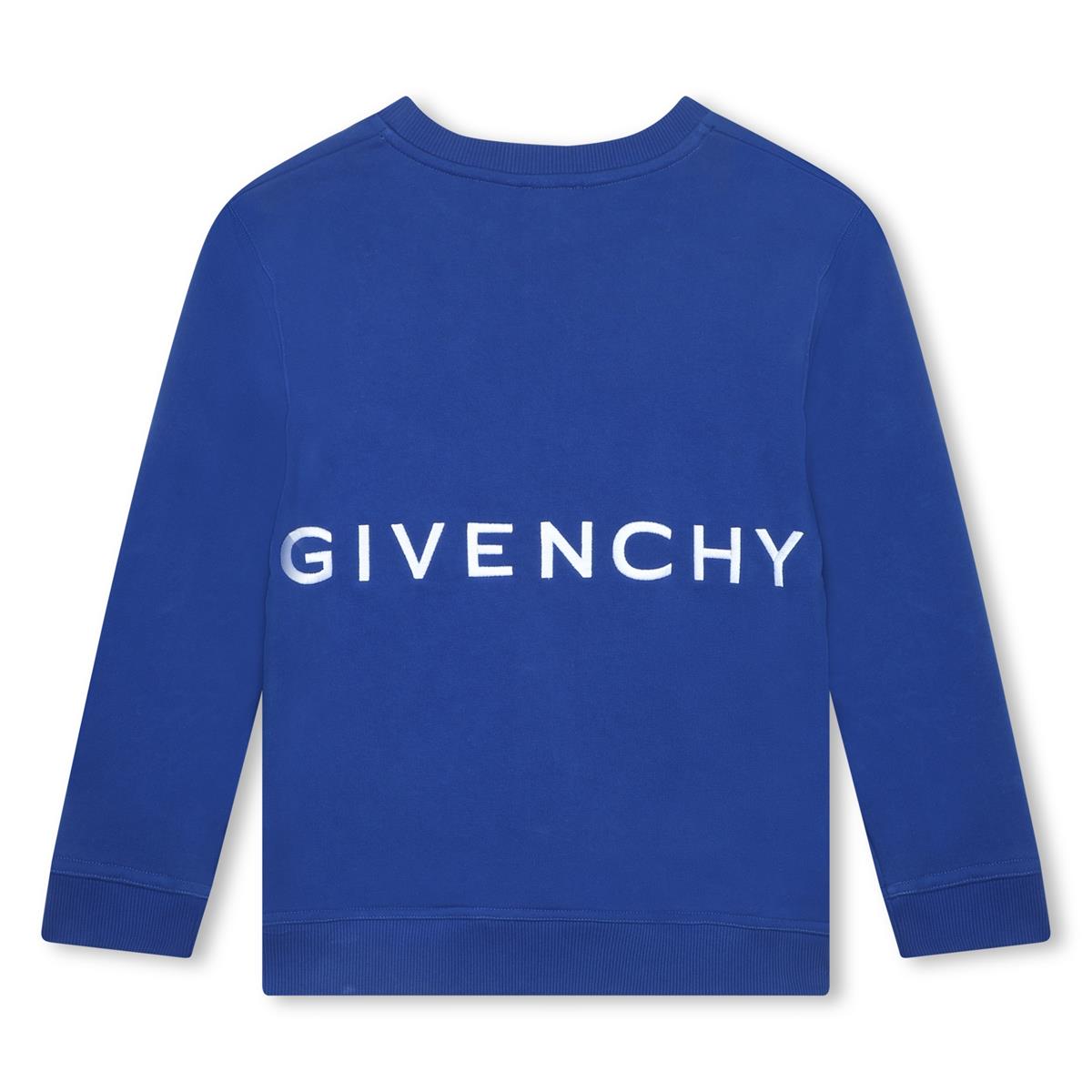 Boys Blue Printed Sweatshirt