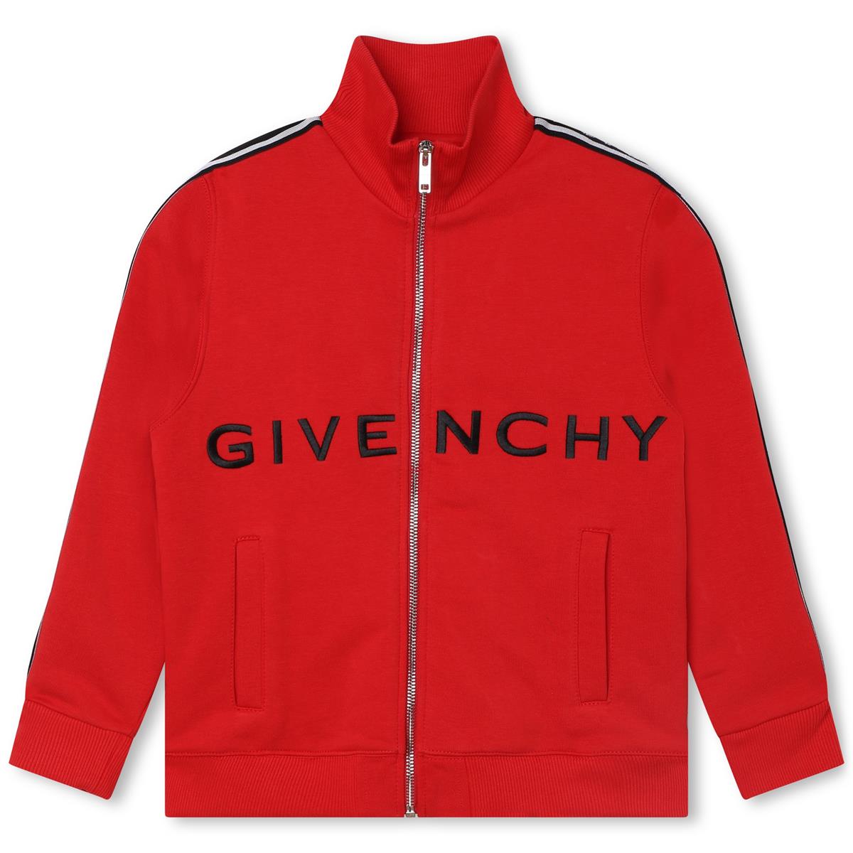 Boys Red Logo Zip-Up Top