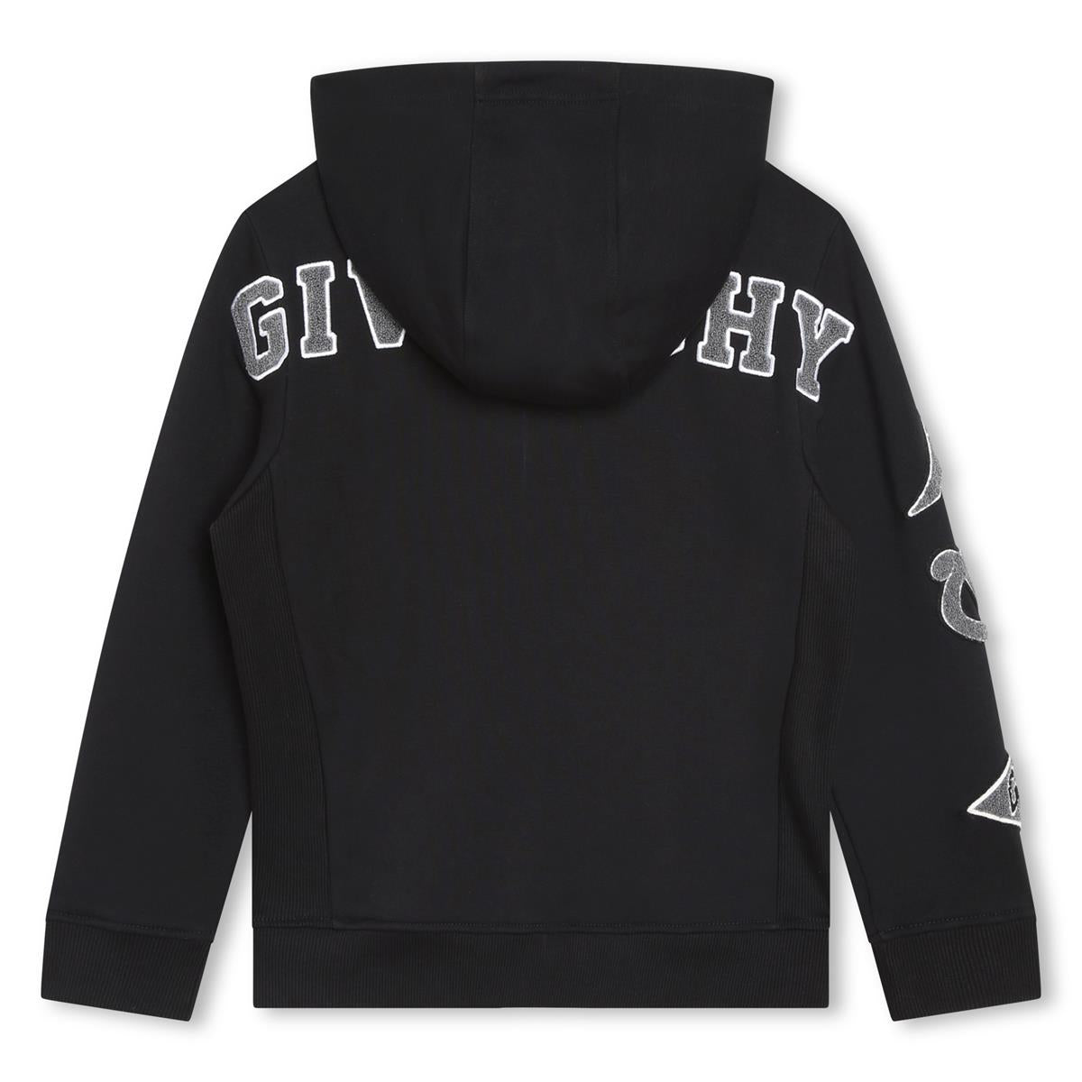 Boys Black Zip-Up Top