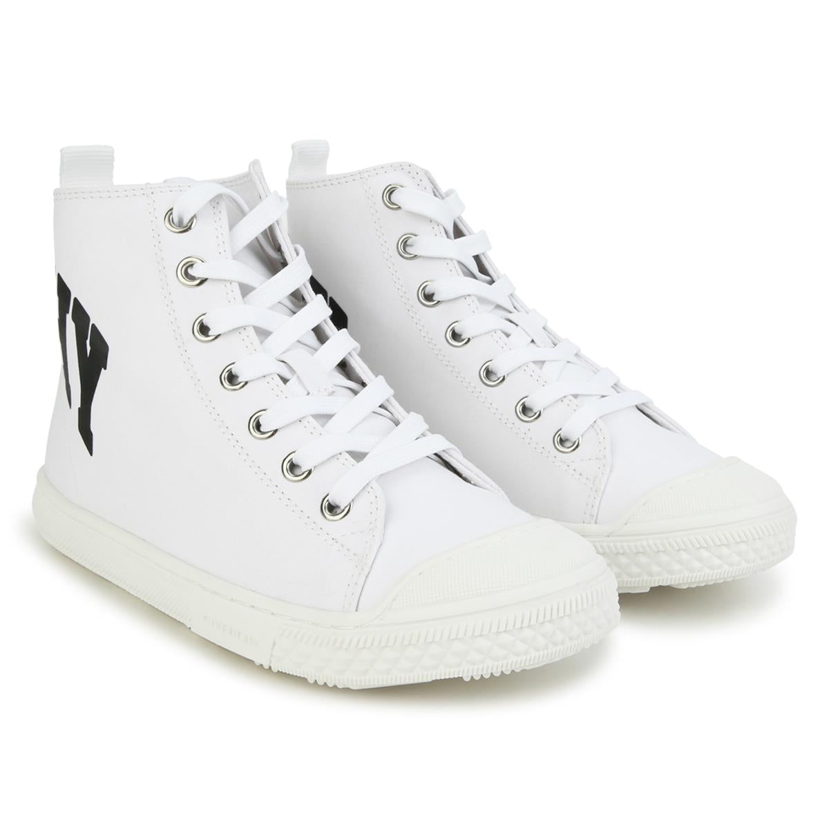 Boys & Girls White Canvas Shoes