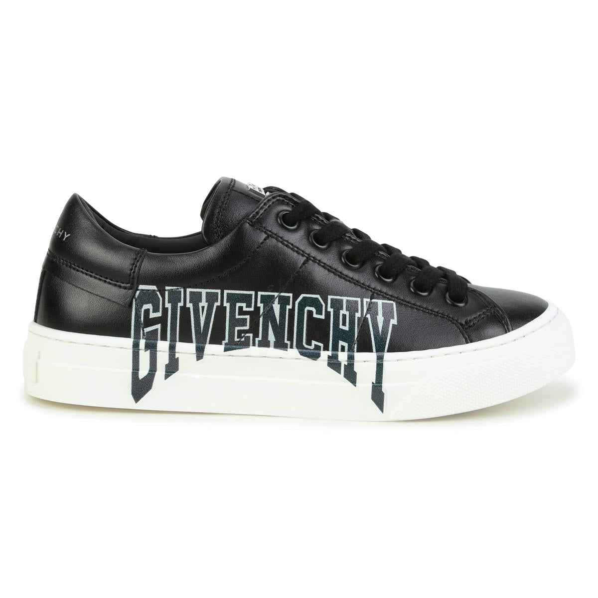 Boys & Girls Black Logo Shoes