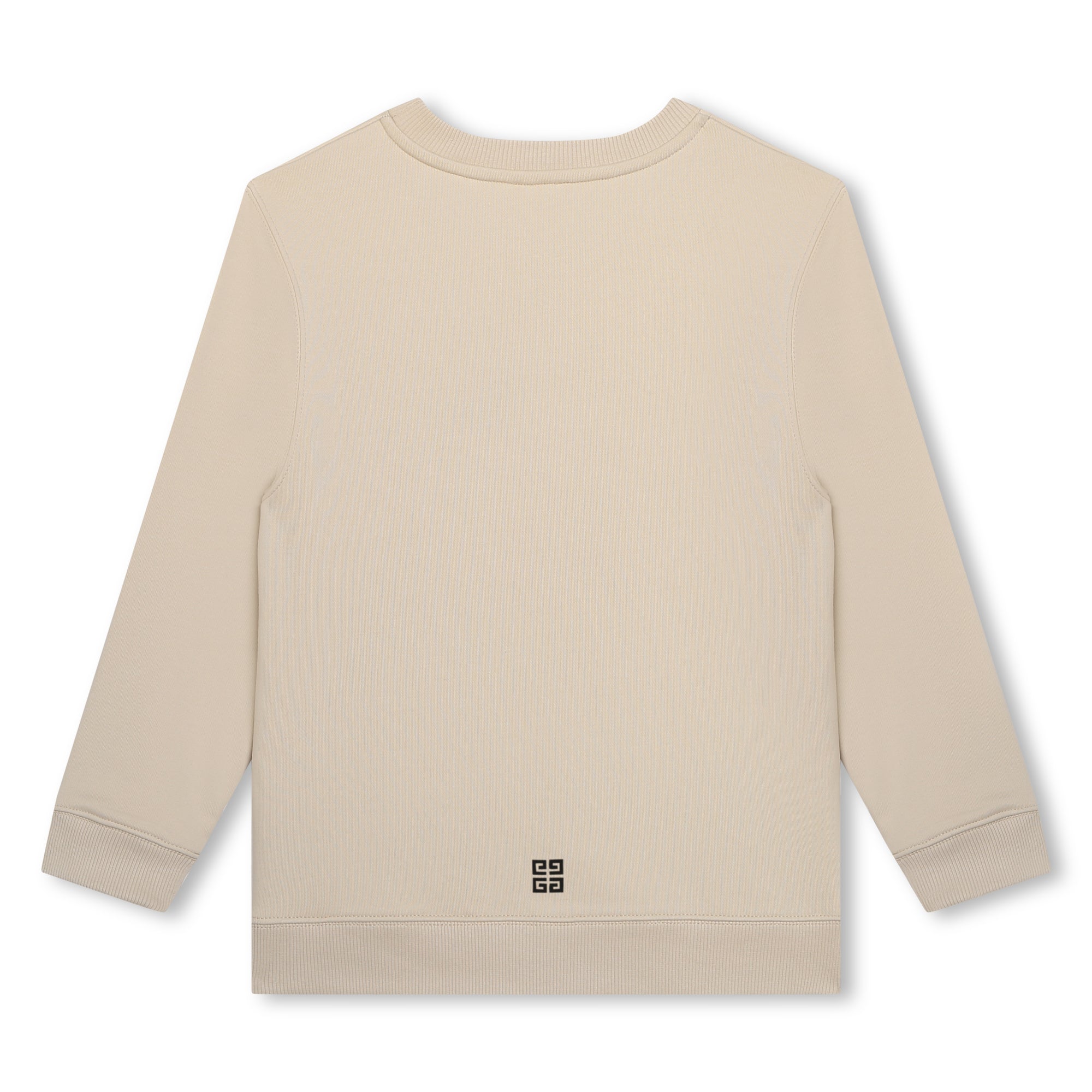 Boys Beige Logo Cotton Sweatshirt