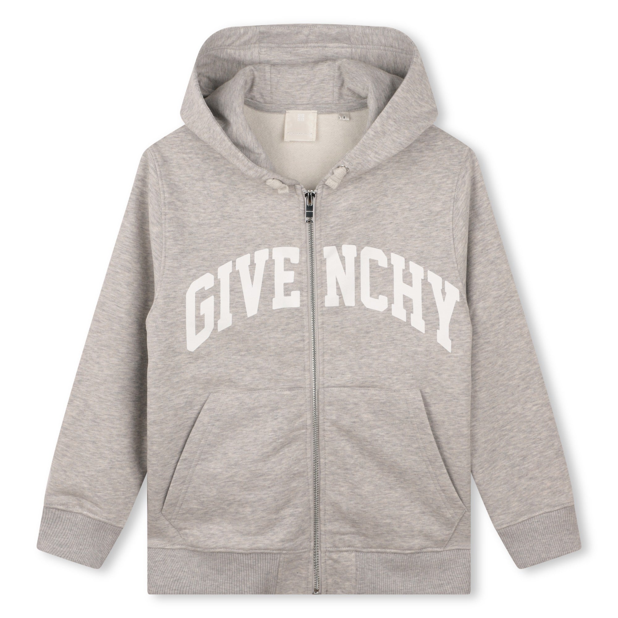 Boys Grey Cotton Zip-Up Top