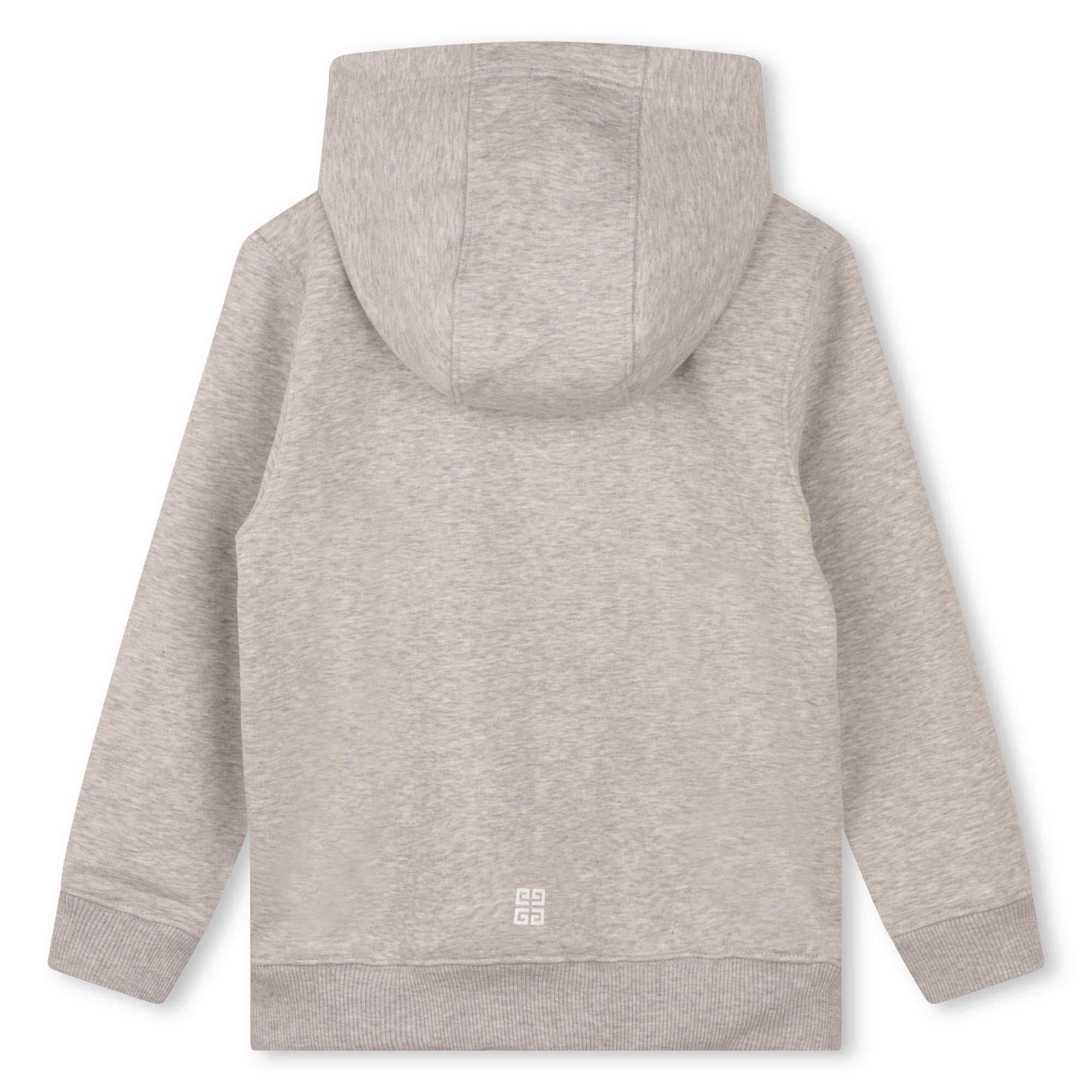 Boys Grey Cotton Zip-Up Top