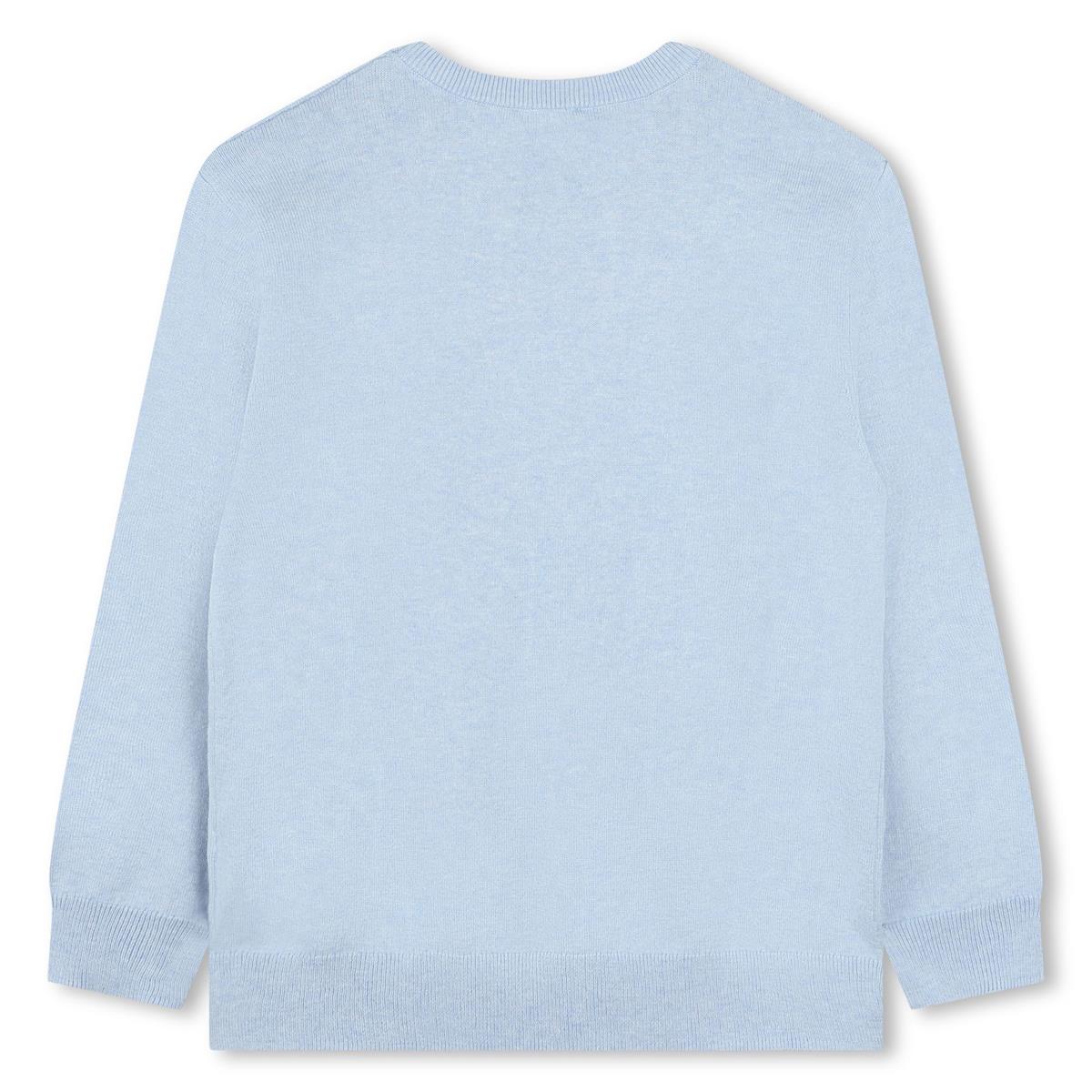Boys Blue Logo Cotton Sweater