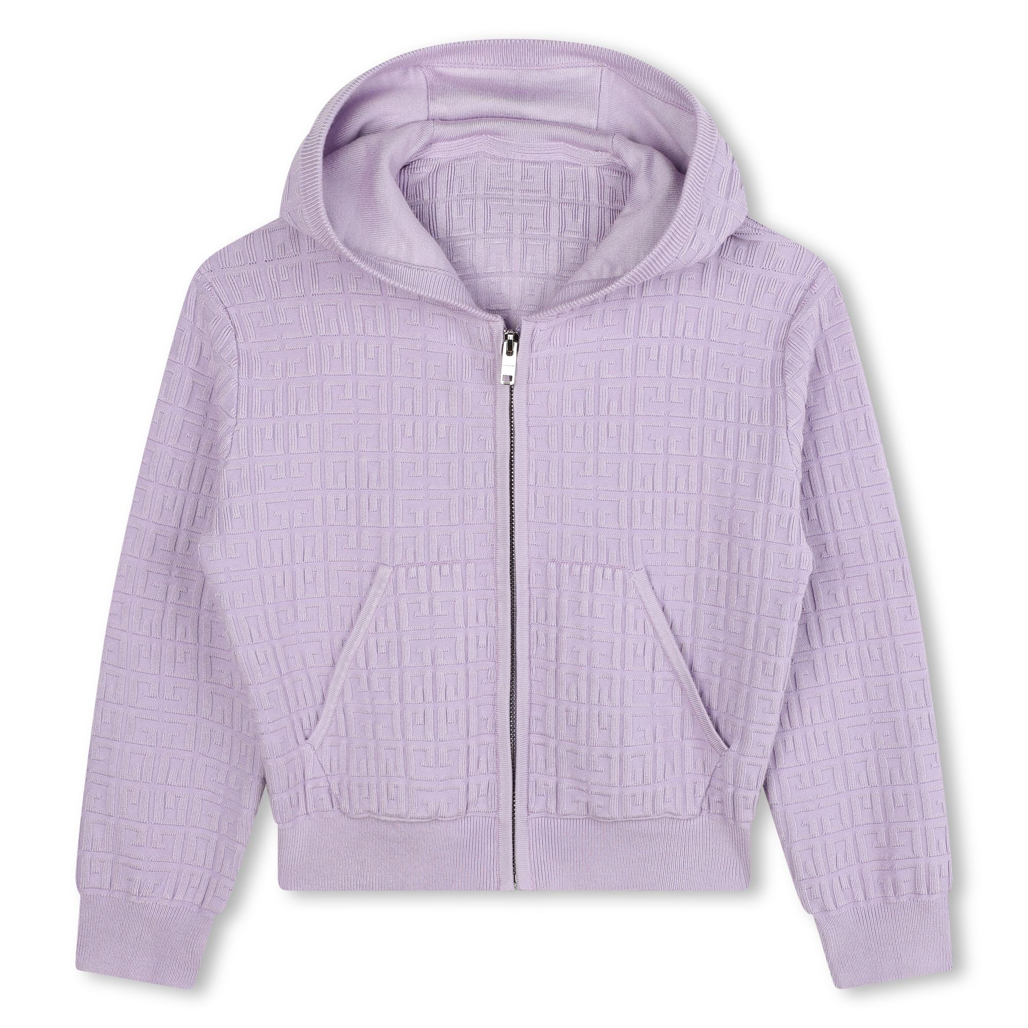 Girls Purple Zip-Up Top