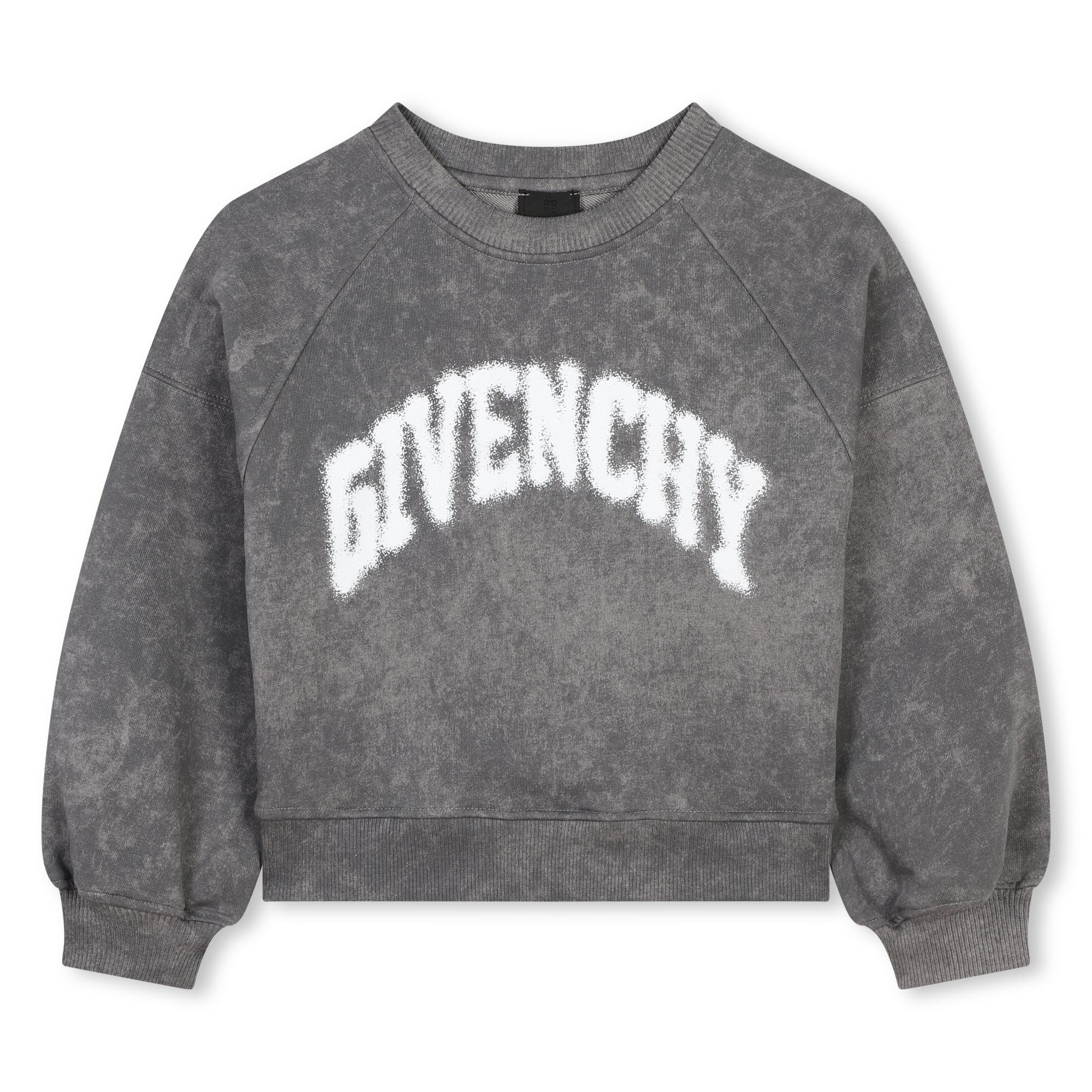 Girls Grey Logo Cotton Sweatshirt