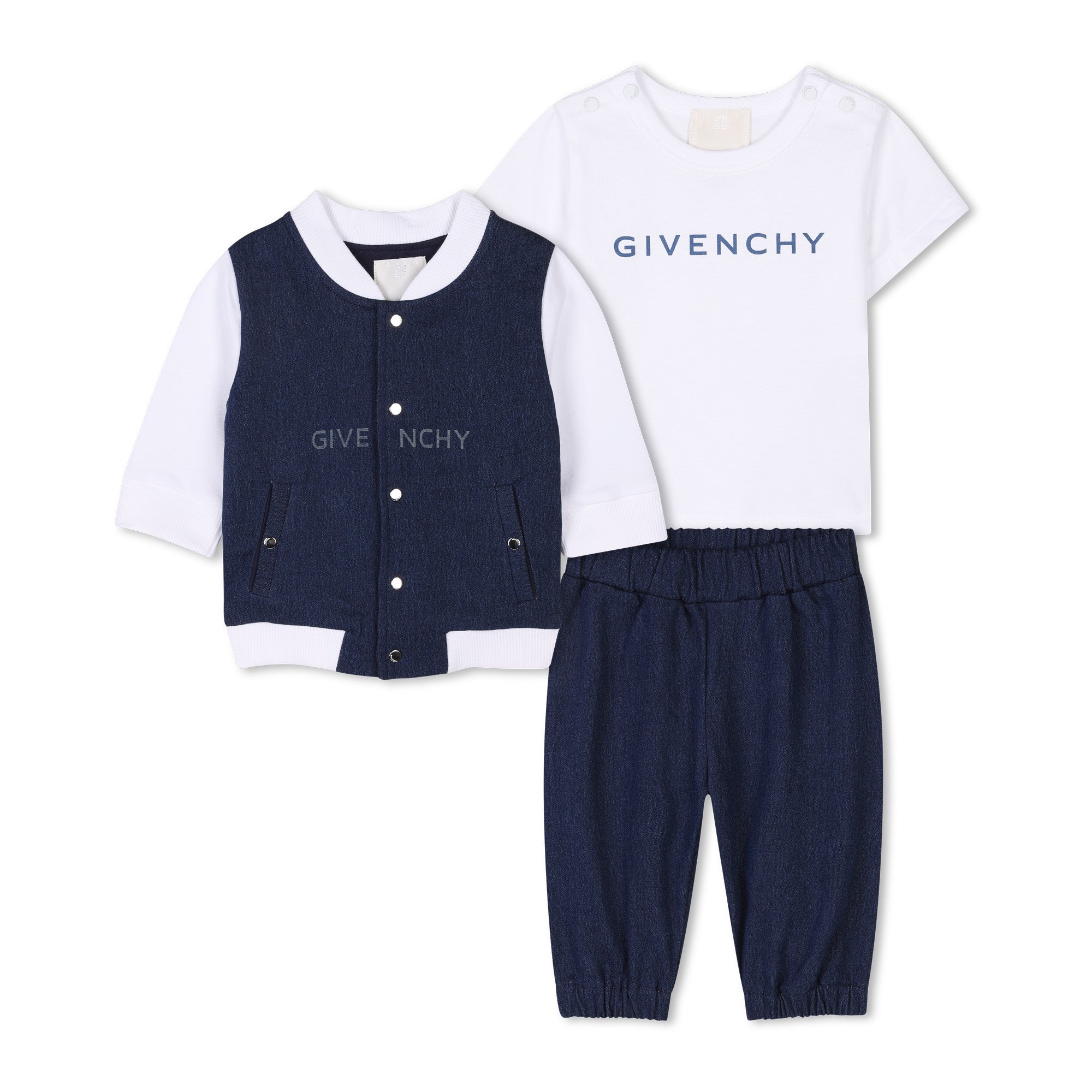 Baby Boys Navy Blue Cotton Gift Set(3 Pack)