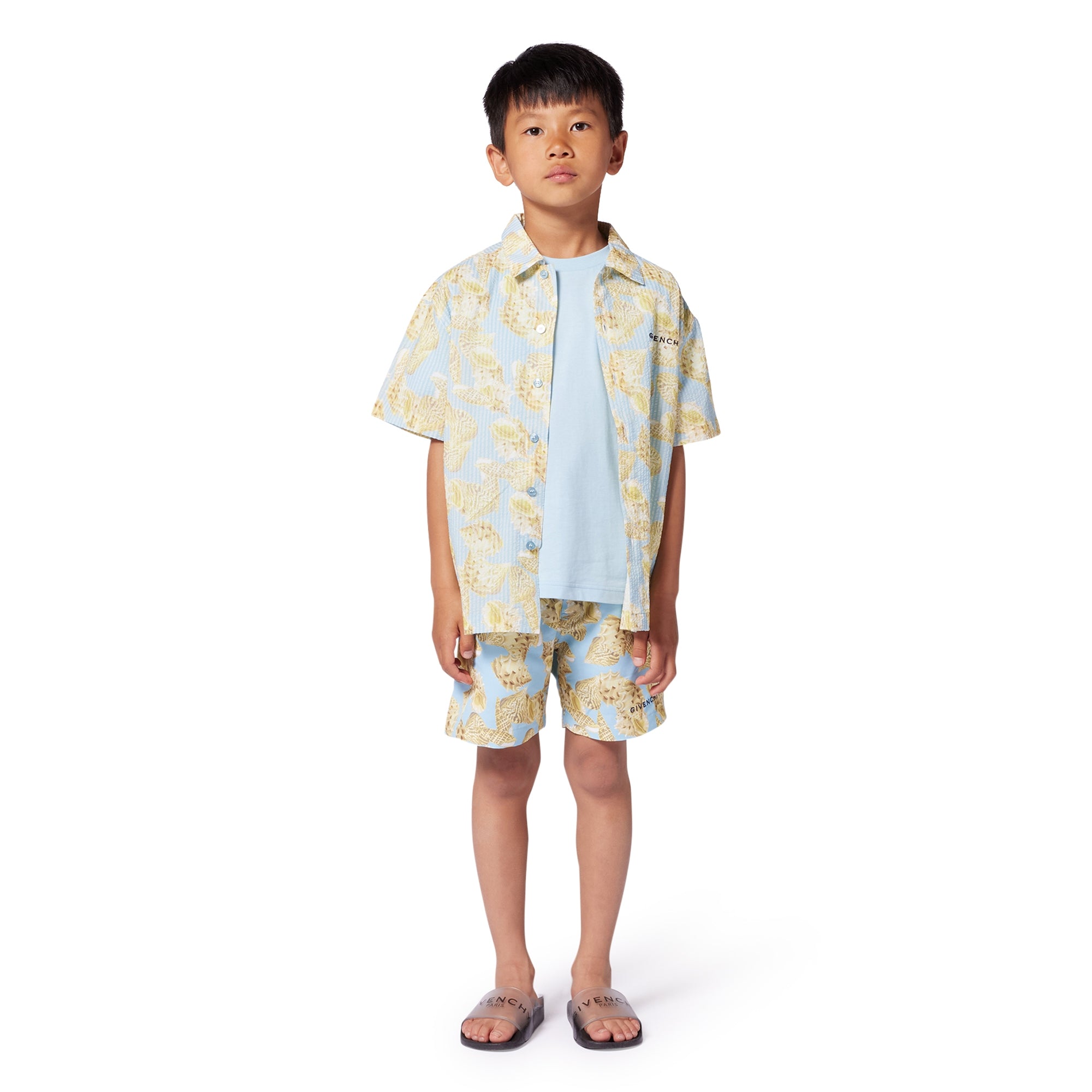 Boys & Girls Blue Cotton T-Shirt