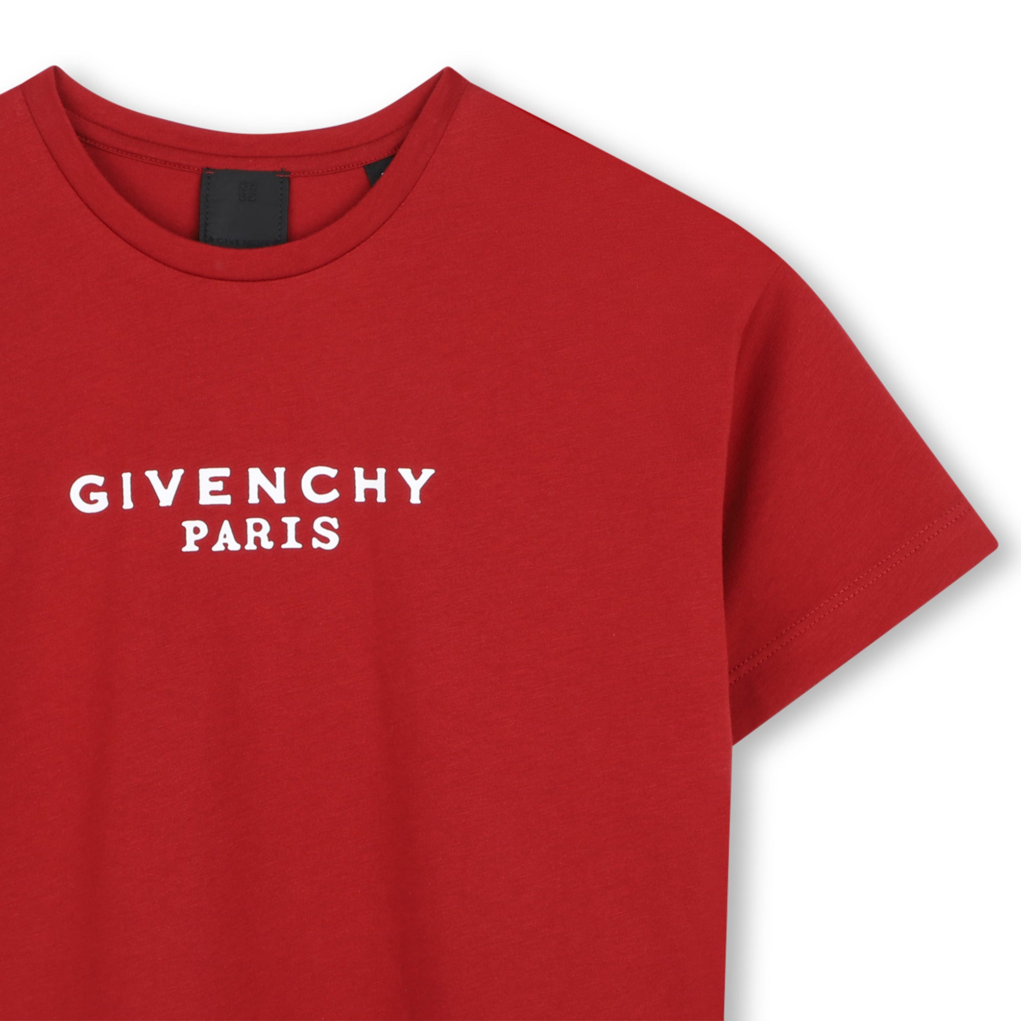 Girls Red Logo Cotton T-Shirt