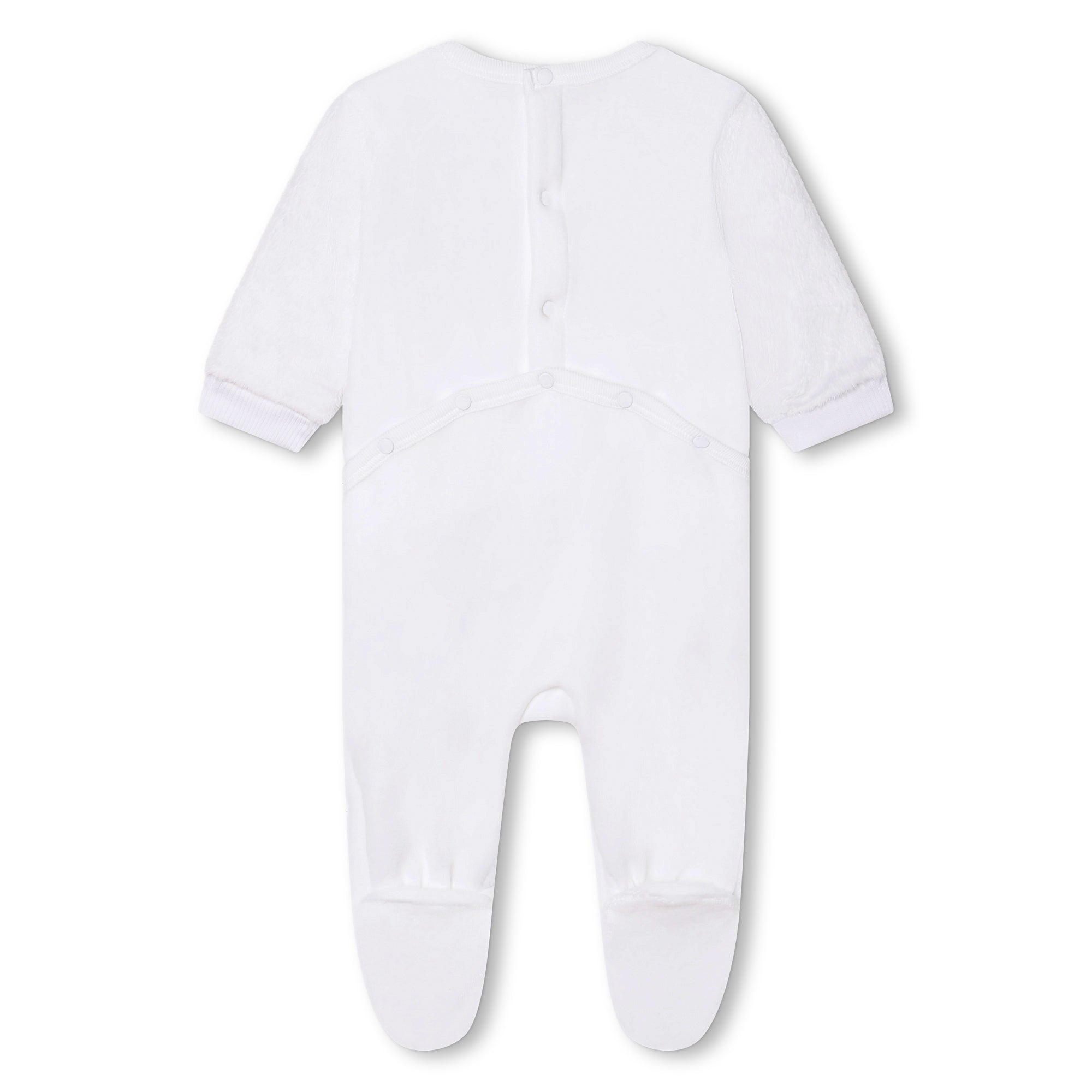 Baby Boys & Girls White Logo Cotton Babysuit Set
