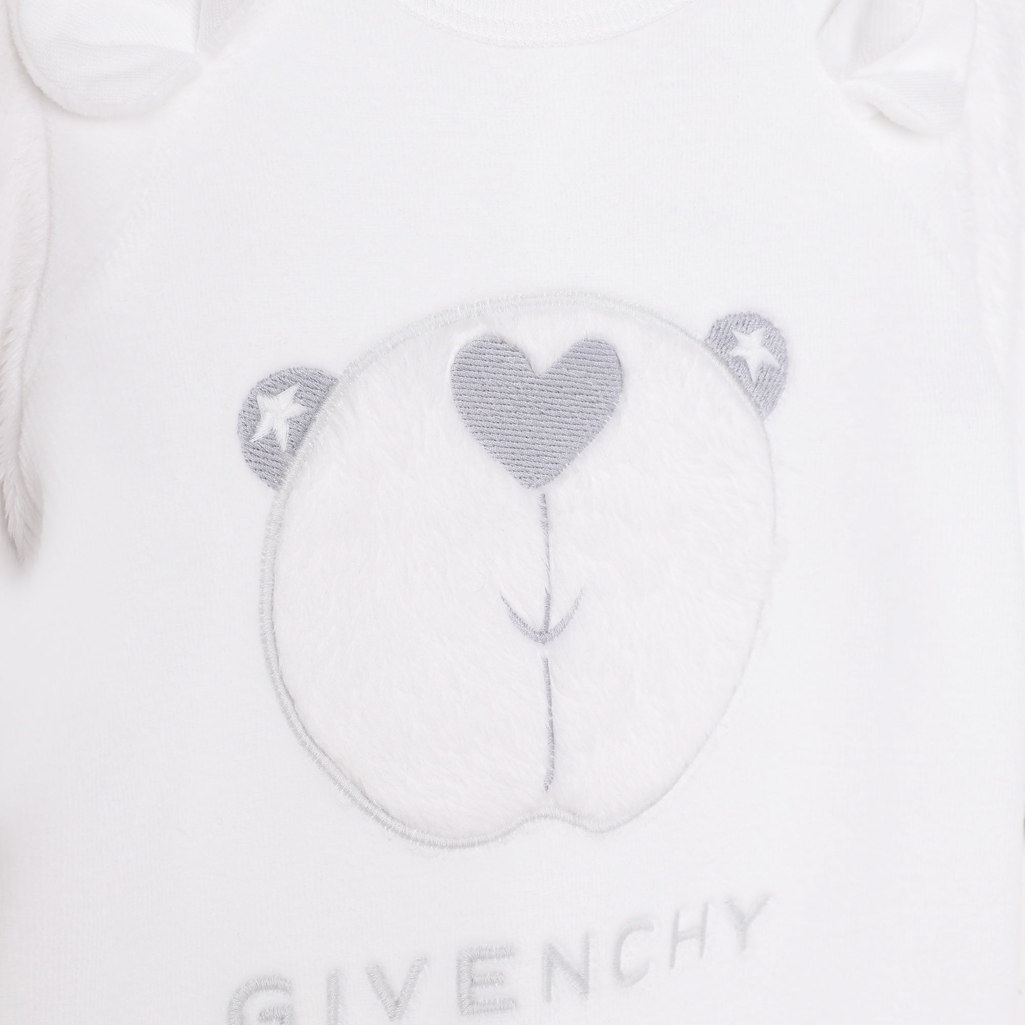 Baby Boys & Girls White Logo Cotton Babysuit Set