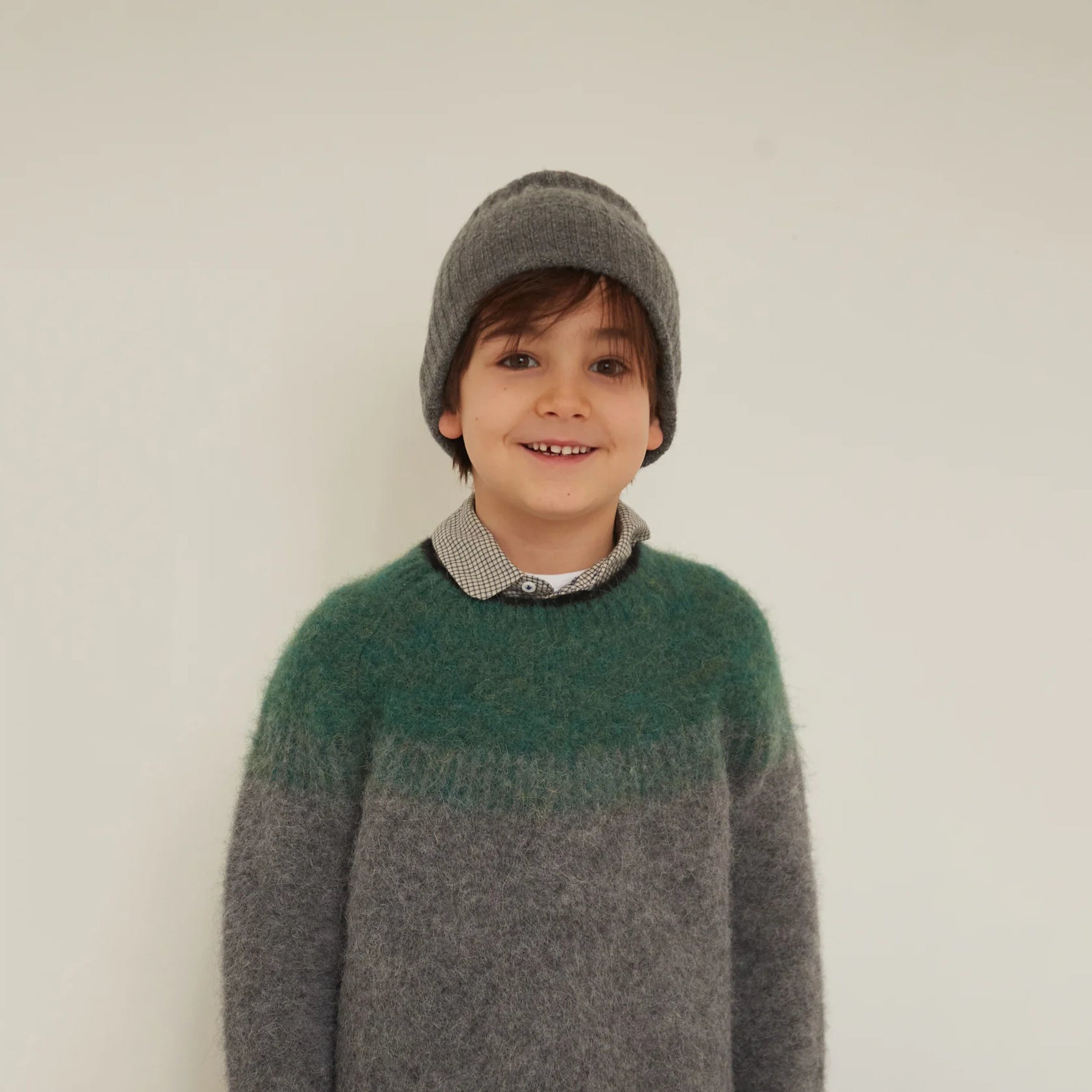 Boys & Girls Dark Grey Wool Hat