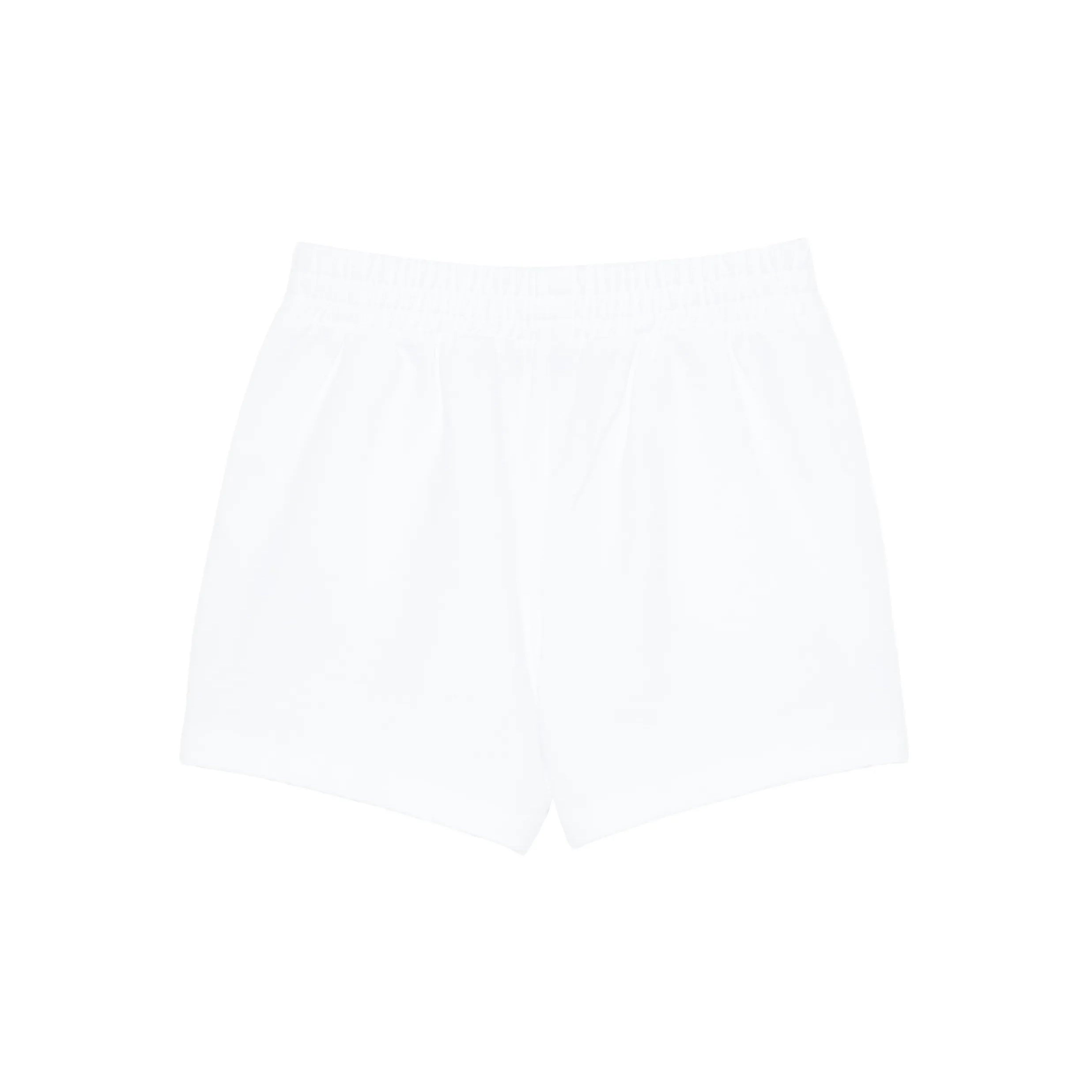 Girls White Bear Printed Cotton Shorts