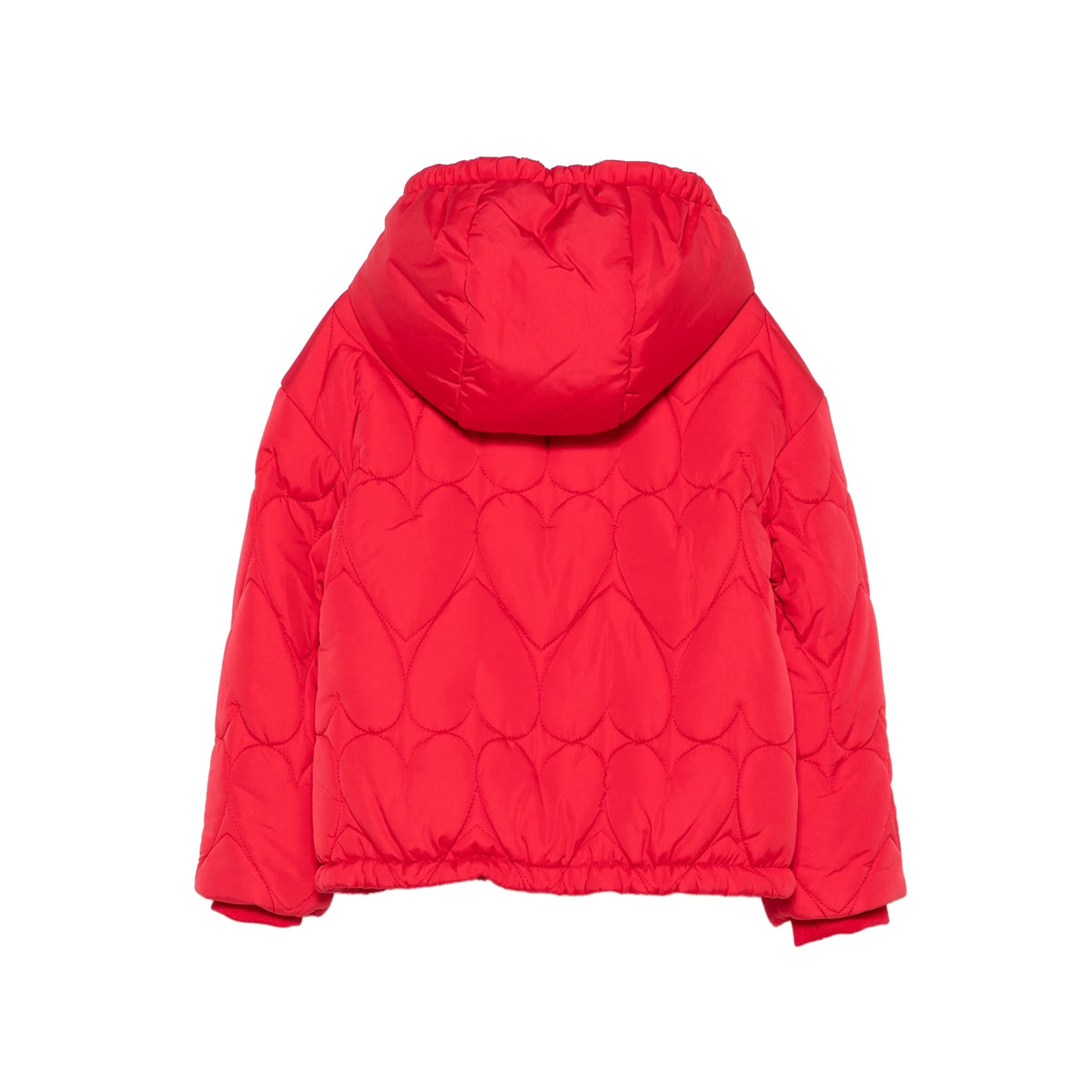 Girls Red Hooded Padded Jacket