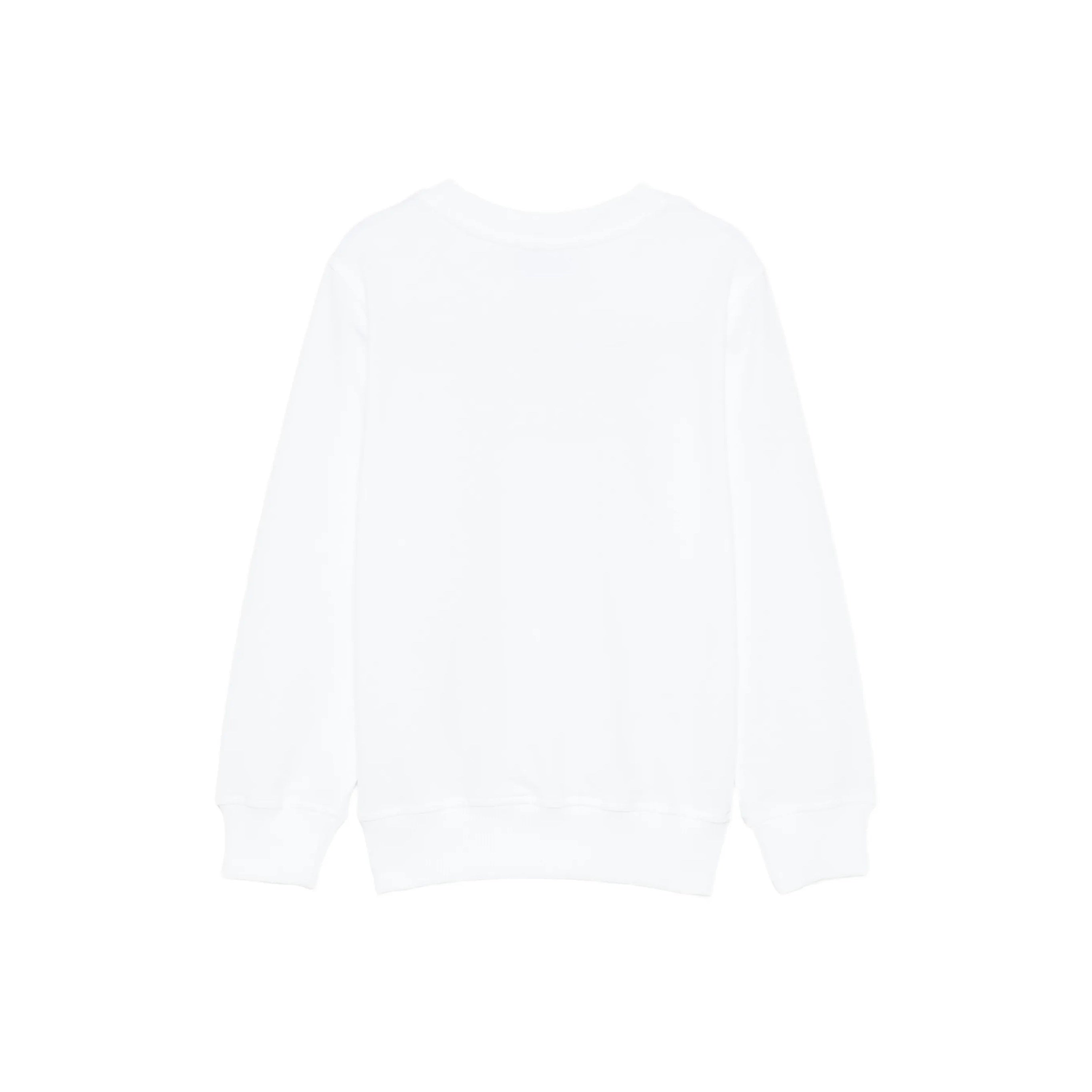 Boys & Girls White Bear Printed Cotton Sweatshirt