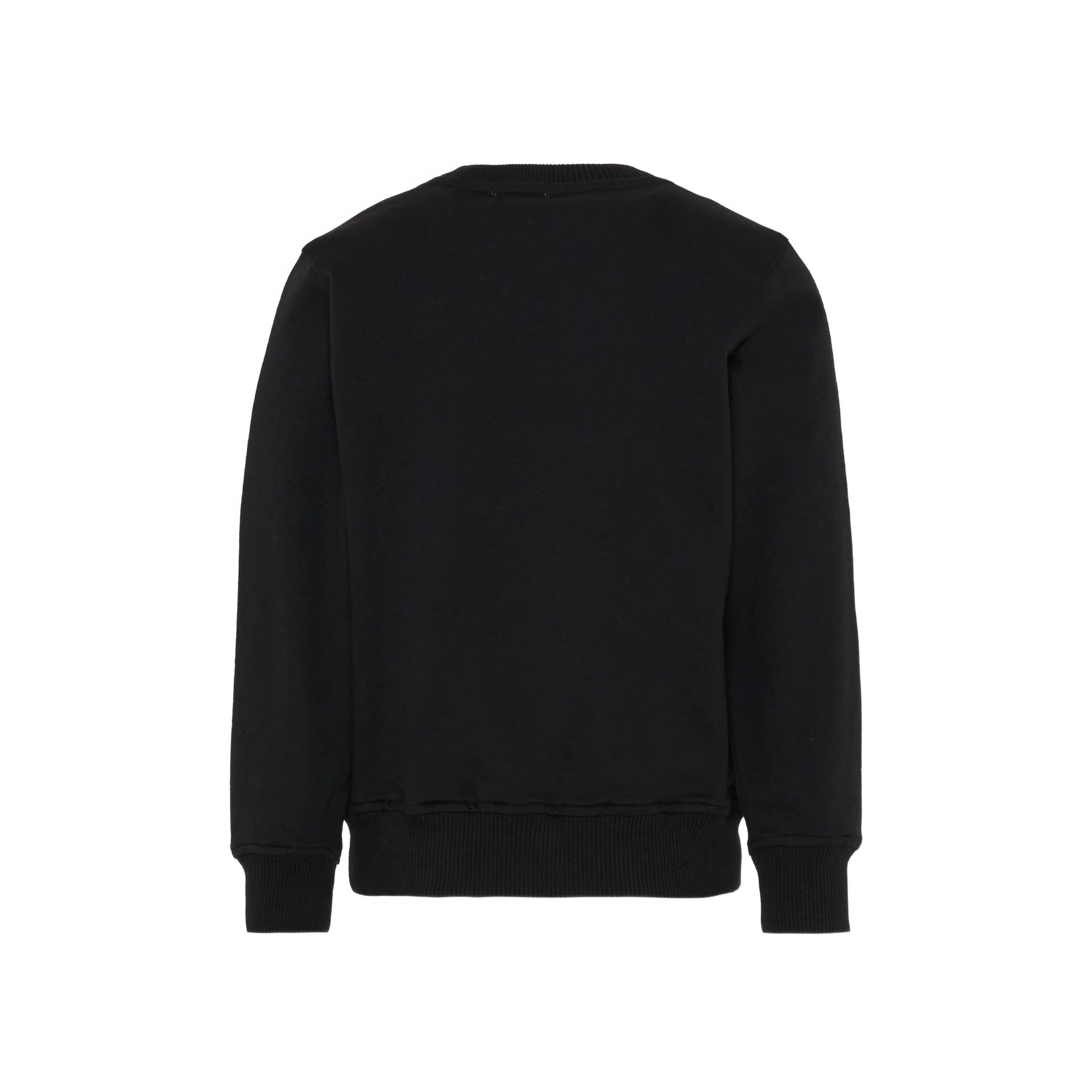 Boys & Girls Black Bear Printed Cotton Sweatshirt