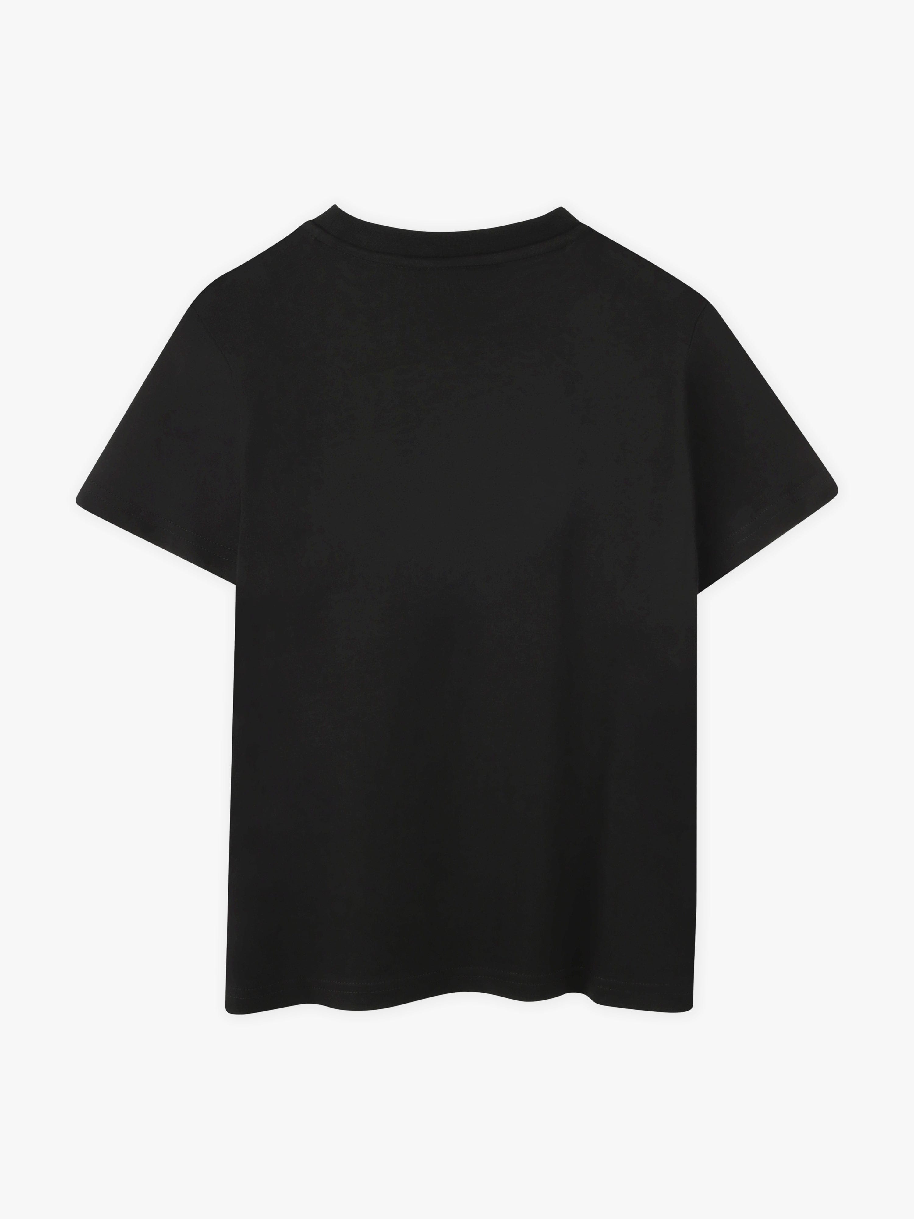 Hugo Boys Logo Print T-Shirt in Black