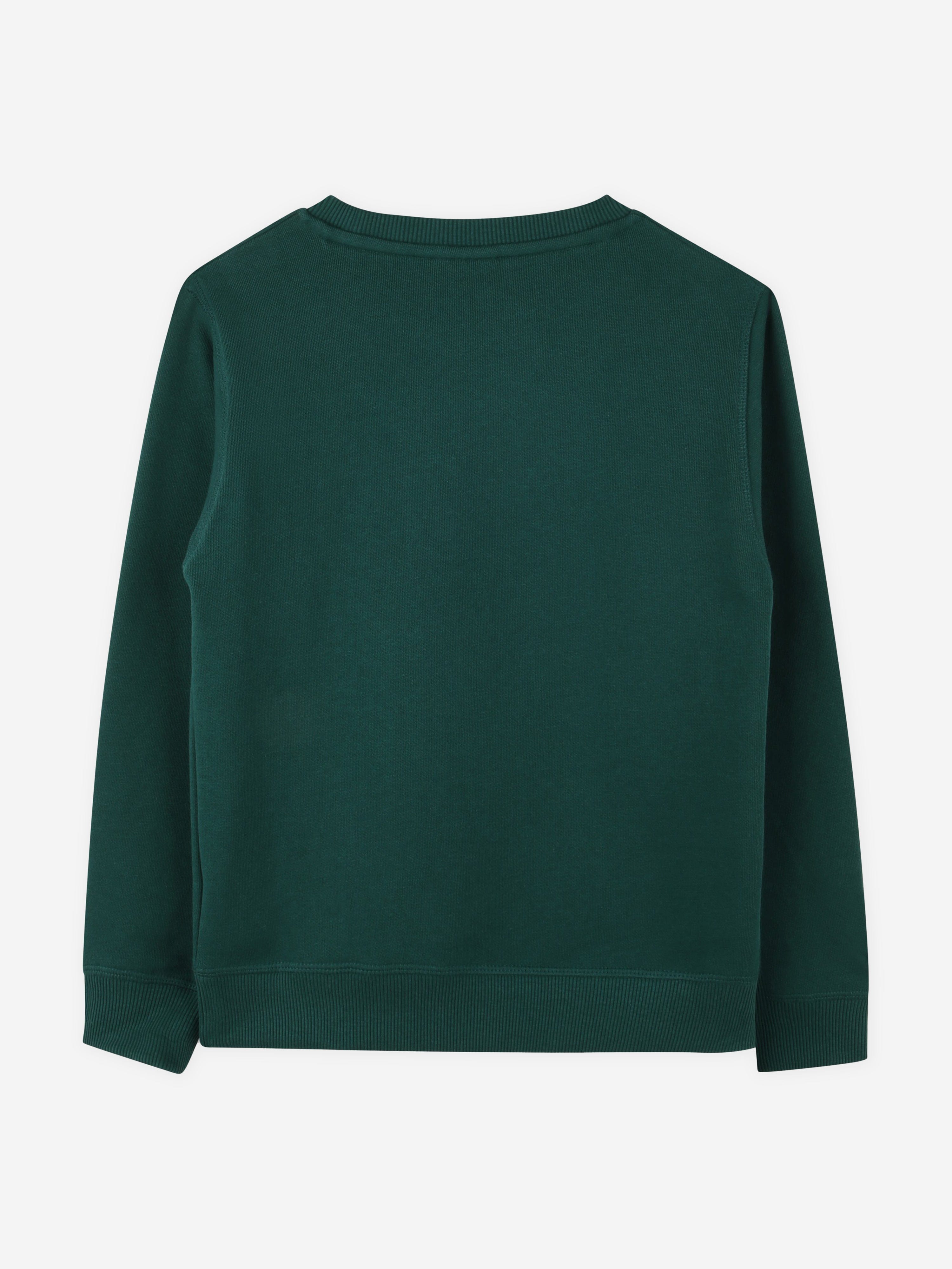 Hugo Boys Logo Print Sweatshirt in Green