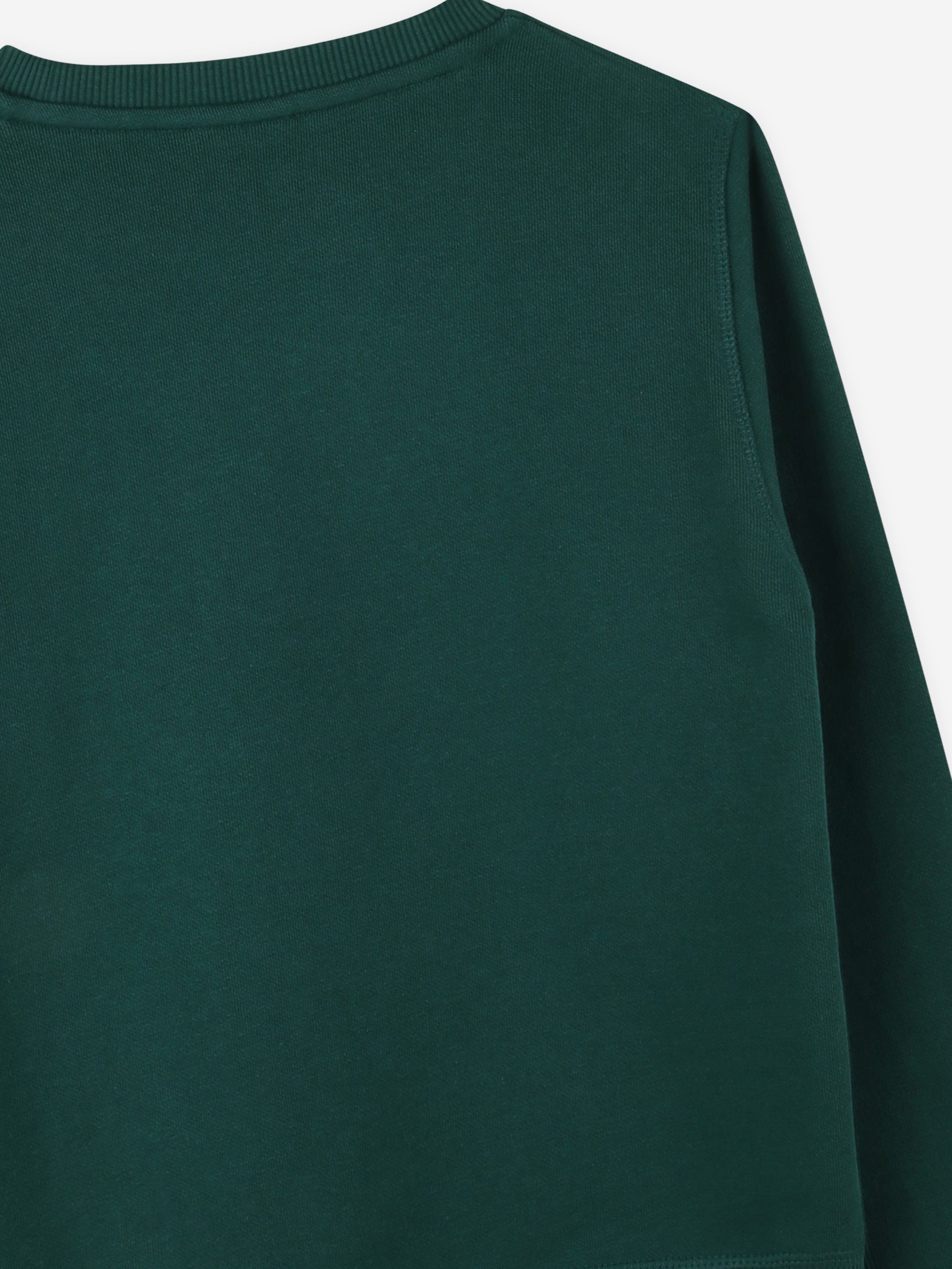 Hugo Boys Logo Print Sweatshirt in Green