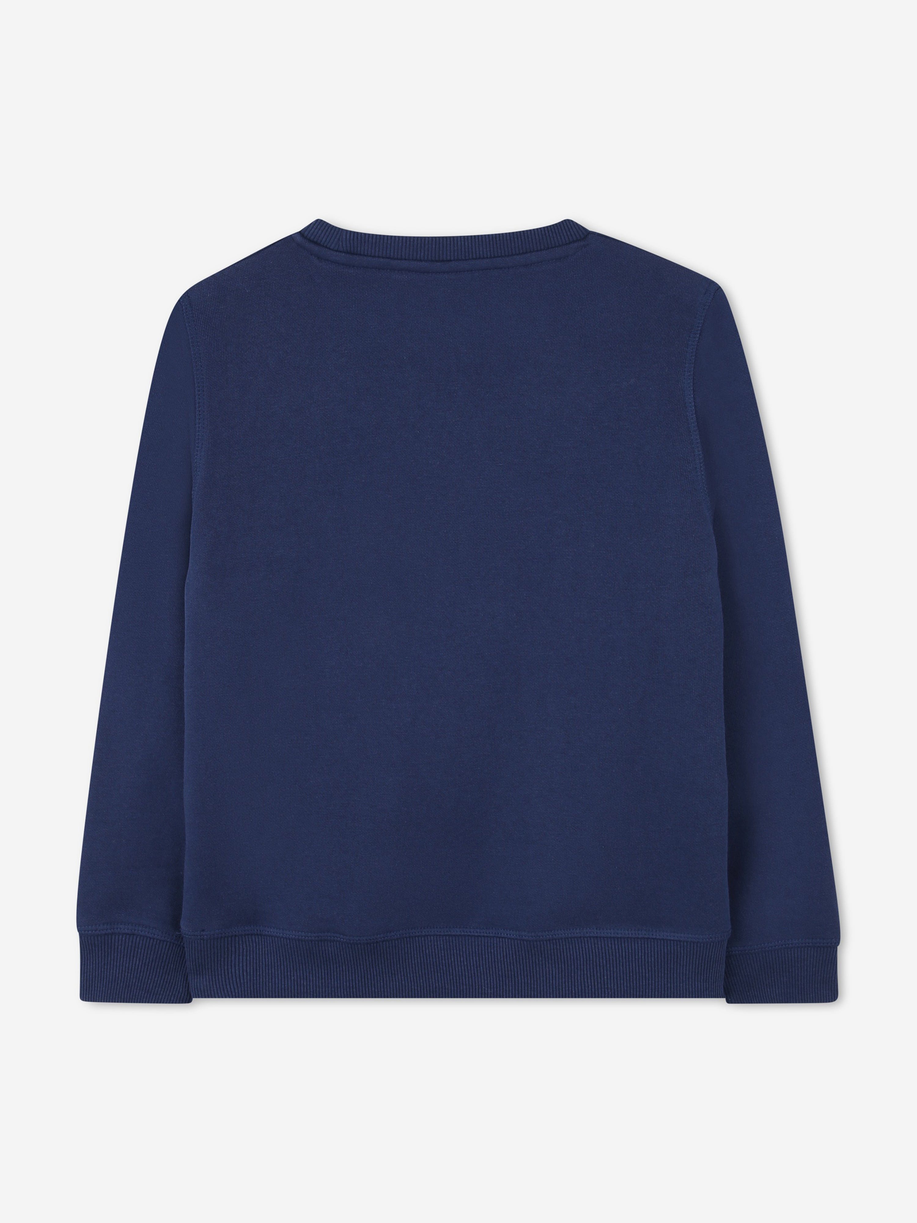 Hugo Boys Logo Print Sweatshirt in Blue