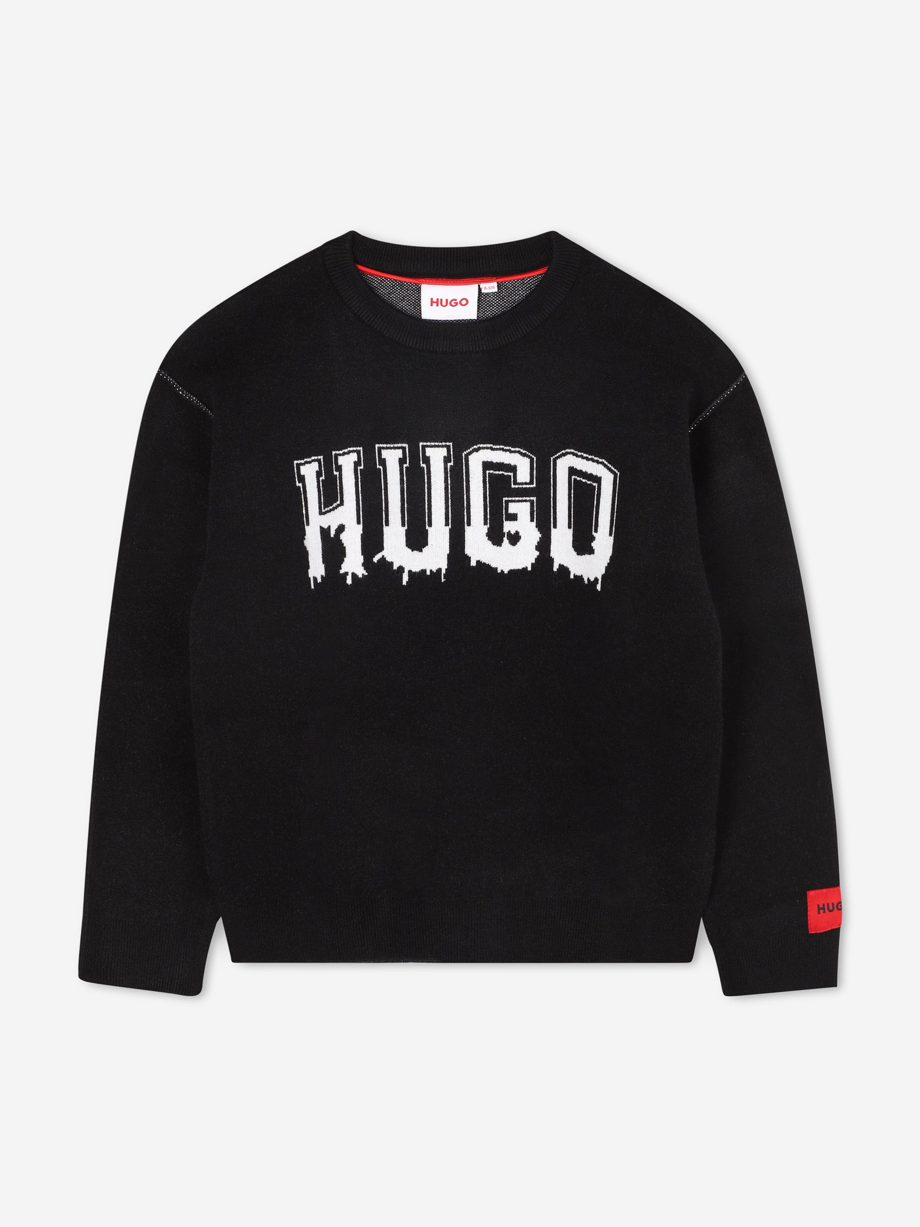 Hugo Boys Logo Jumper in Black