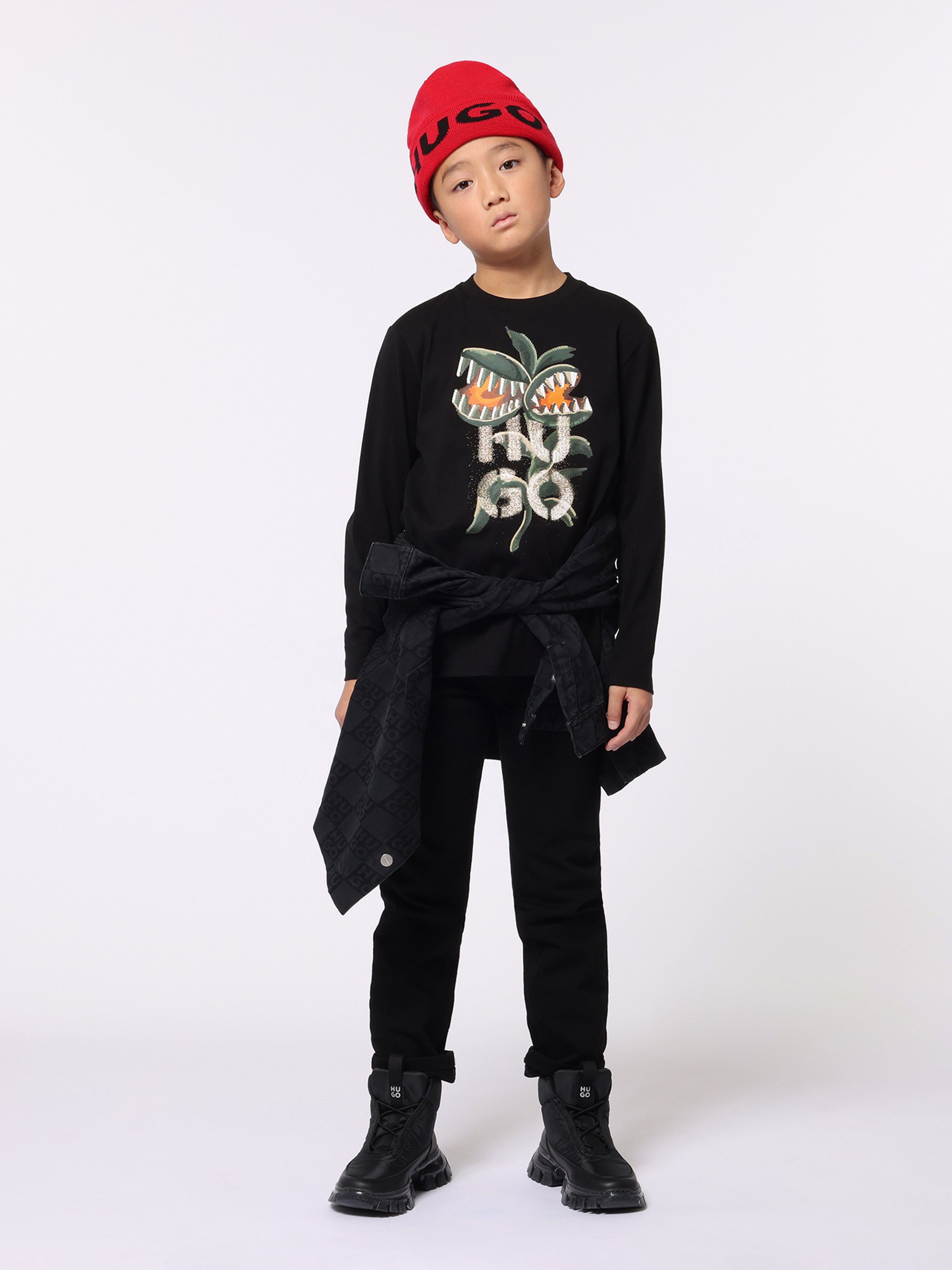 Hugo Boys Slim Fit Jeans in Black