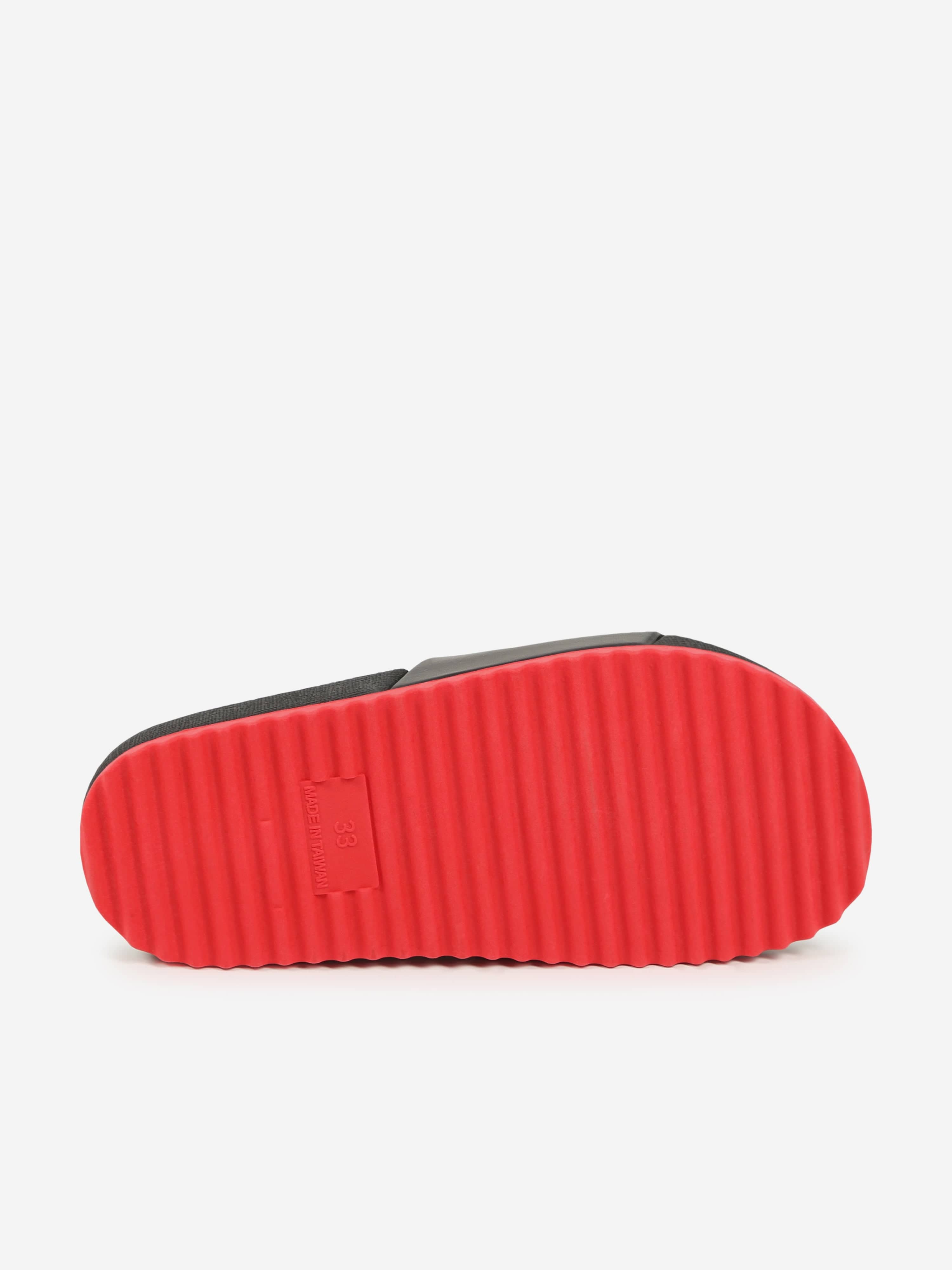 Hugo Boys Logo Sliders in Black