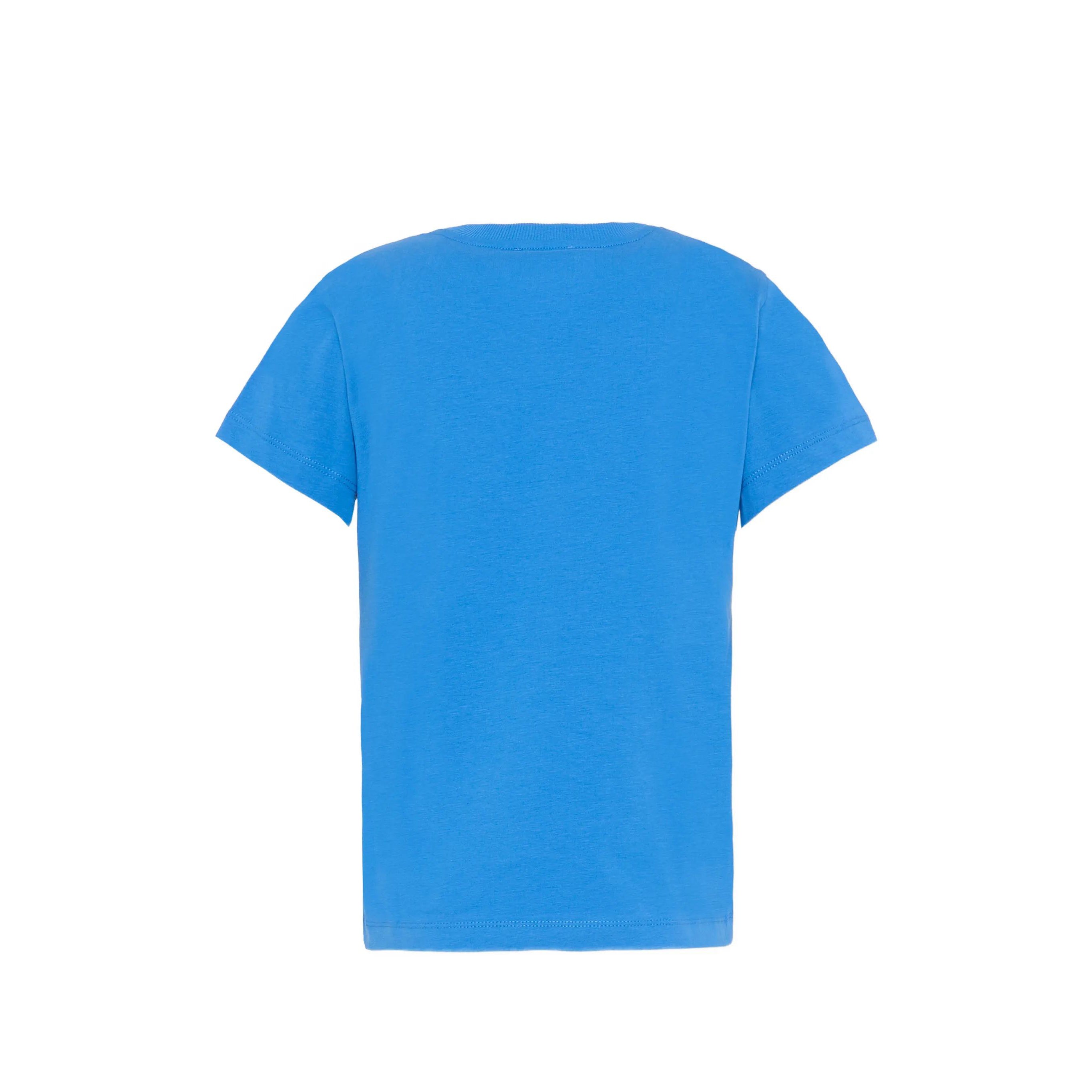 Boys & Girls Blue Logo Cotton T-Shirt