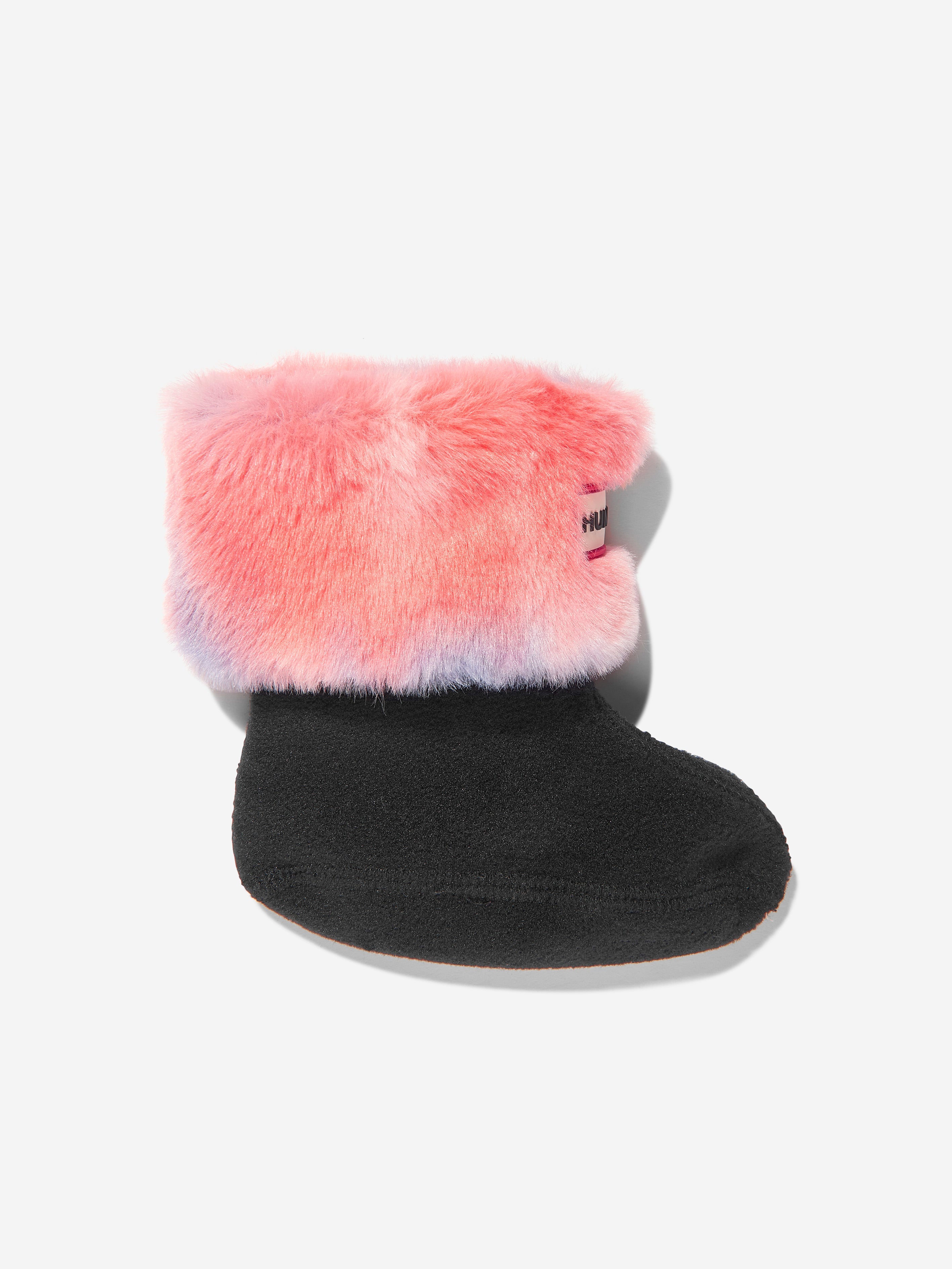 Girls Faux Fur Boot Socks in Multicolour