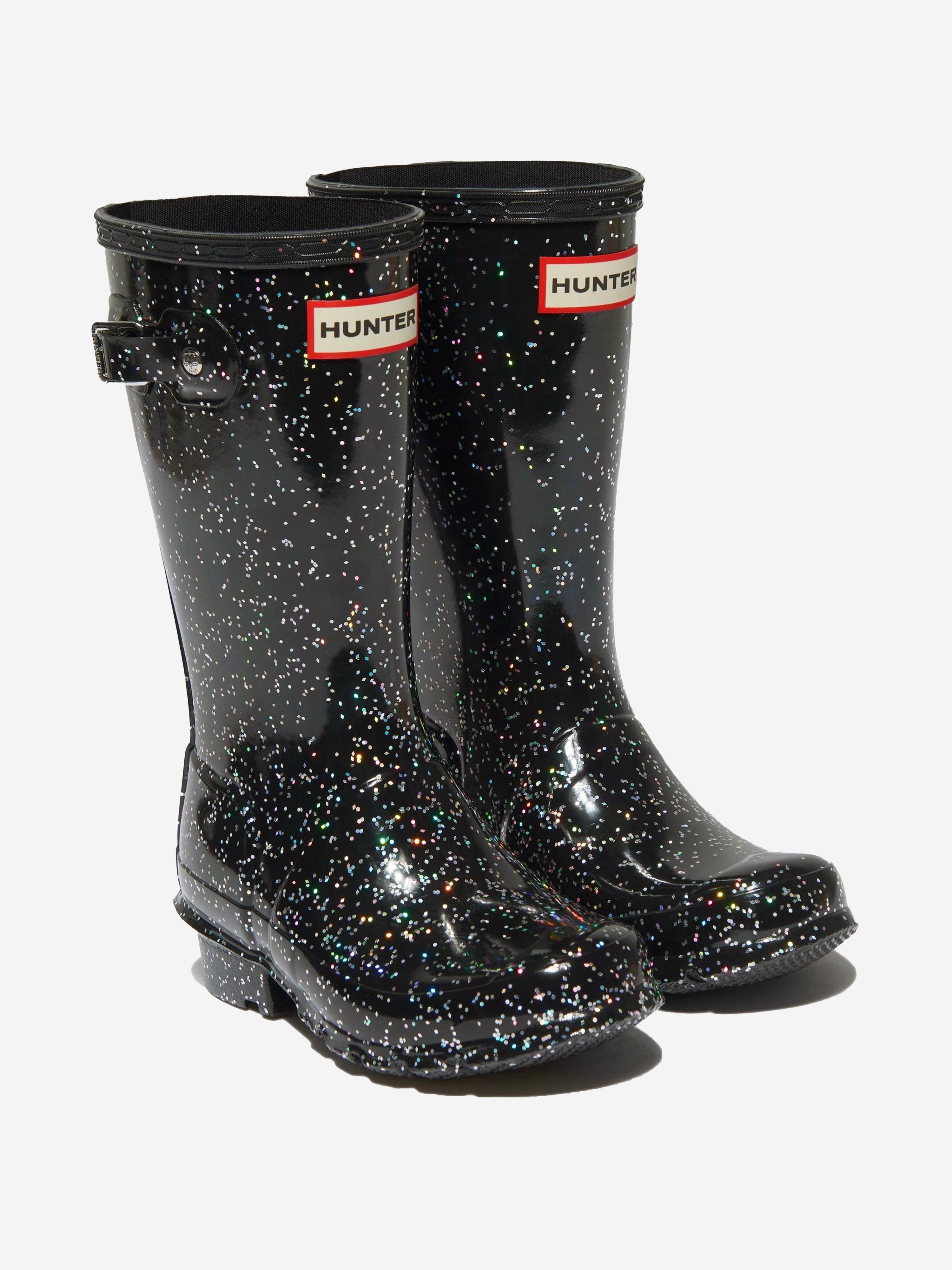Girls Giant Glitter Wellies