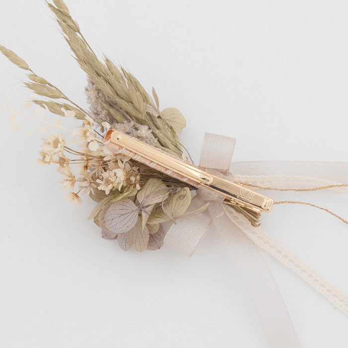 Barrette fleur crème pour filles