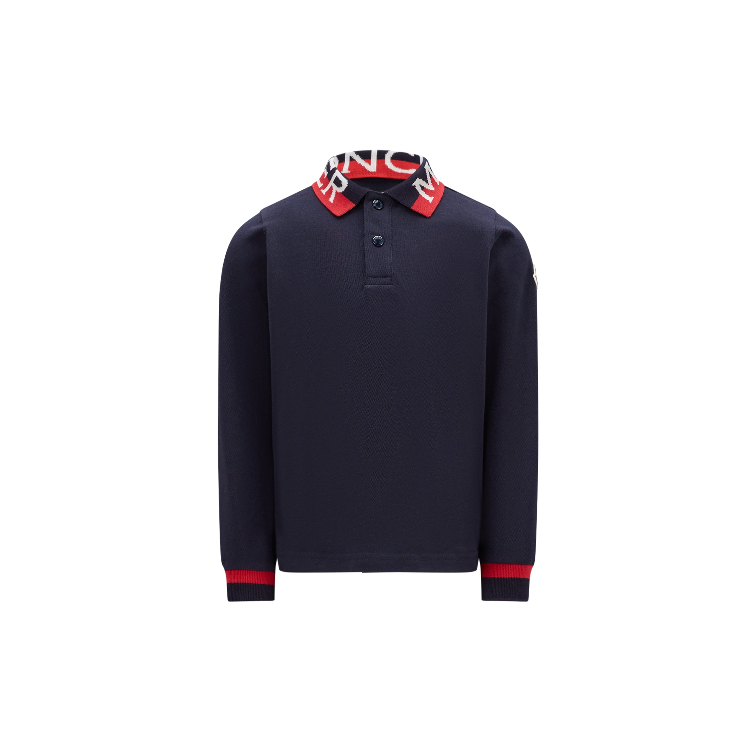 Boys Navy Logo Cotton Polo Shirt
