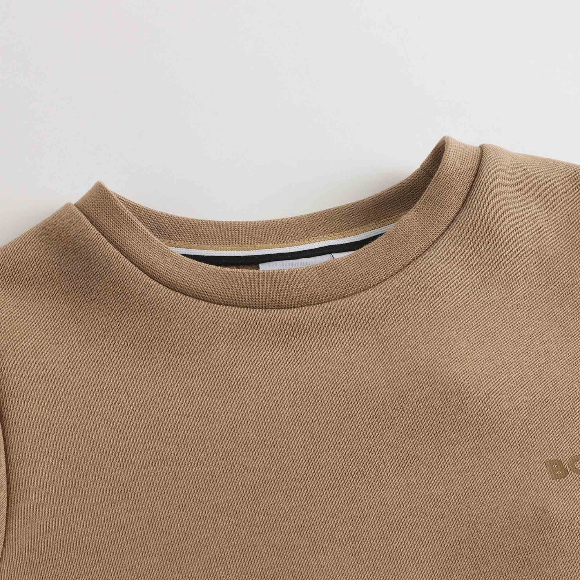 Boys Camel Cotton Sweatshirt